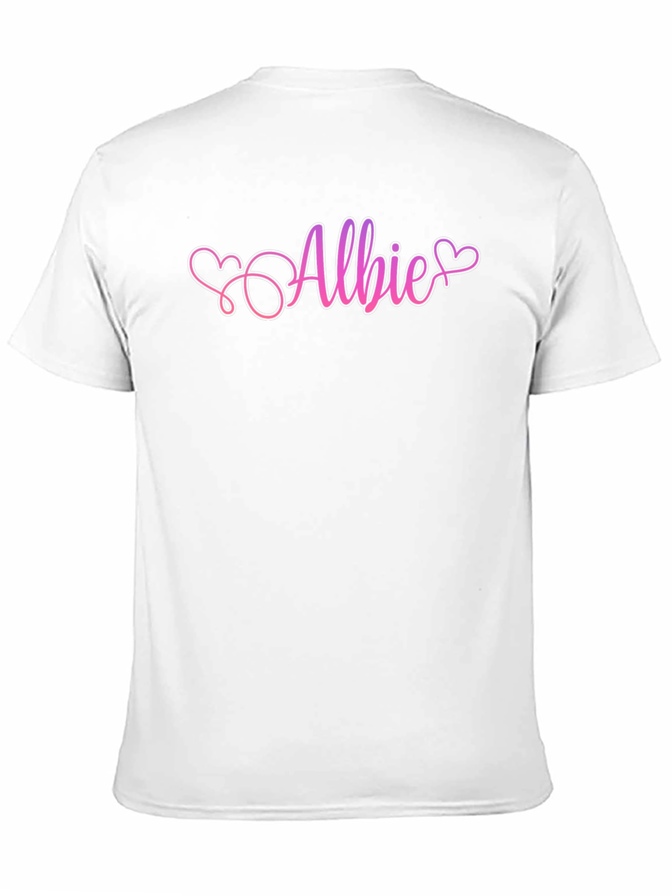 Black Personalized Albie Heart T-Shirt - Custom Name Tee view 11