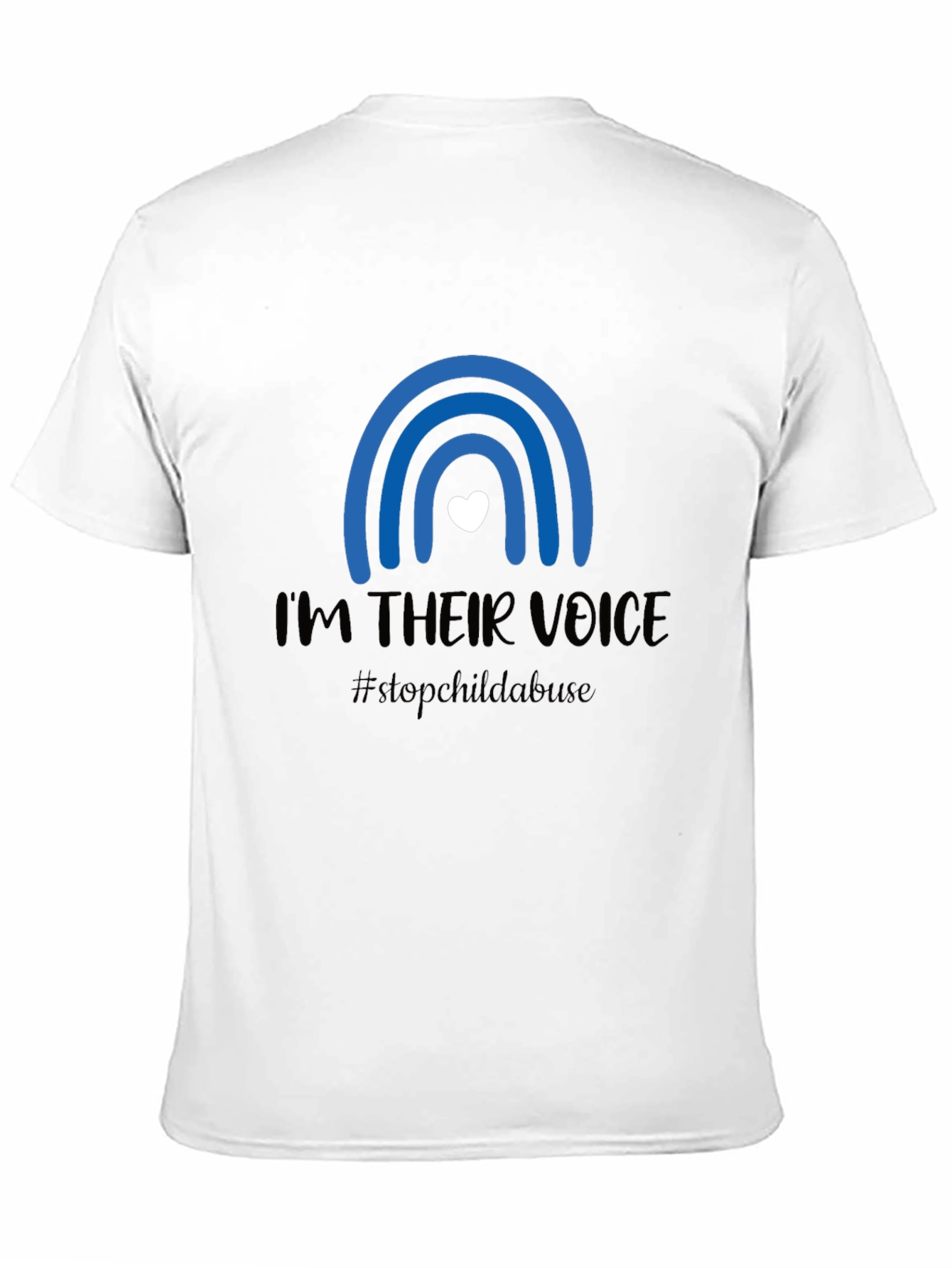 Black I'm Their Voice Stop Child Abuse T-Shirt view 11