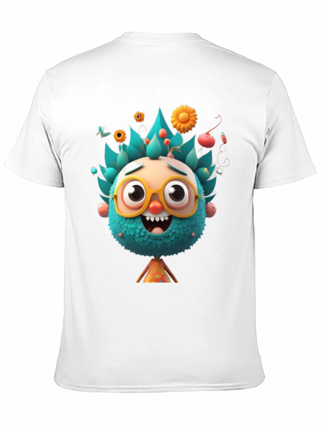 Black Fun Cartoon Character Graphic T-Shirt view 11