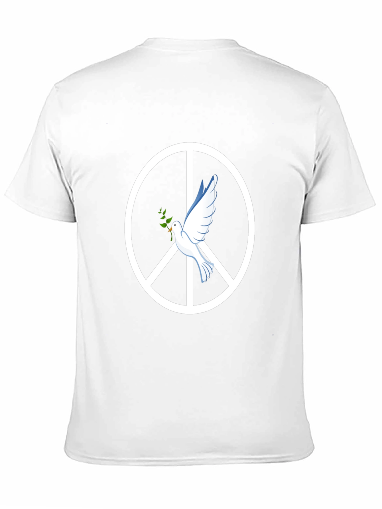 Black Peace Dove Graphic Tee - Black Cotton T-Shirt view 11