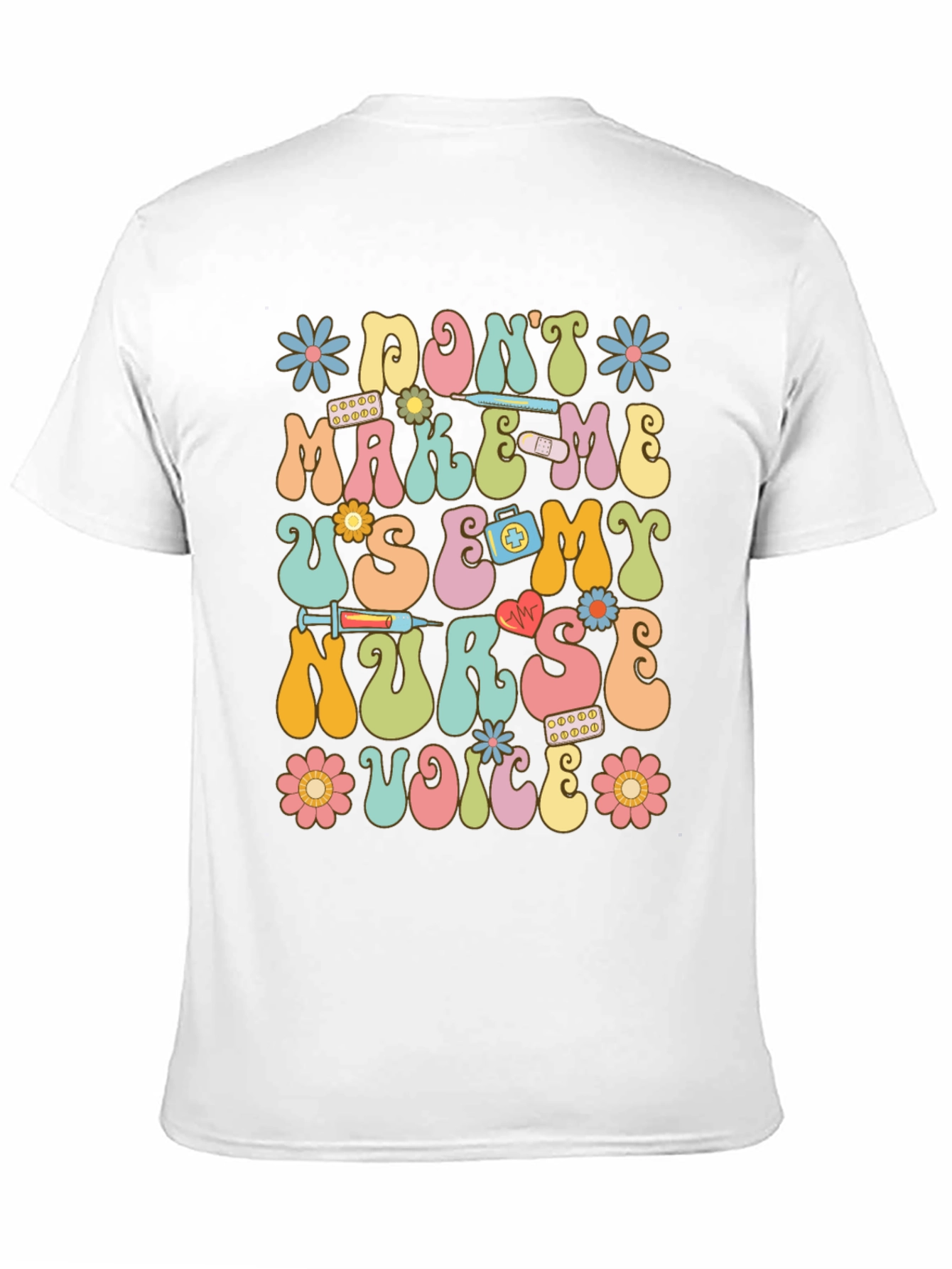 Black Don't Make Me Use My Nurse Voice Graphic T-Shirt view 11