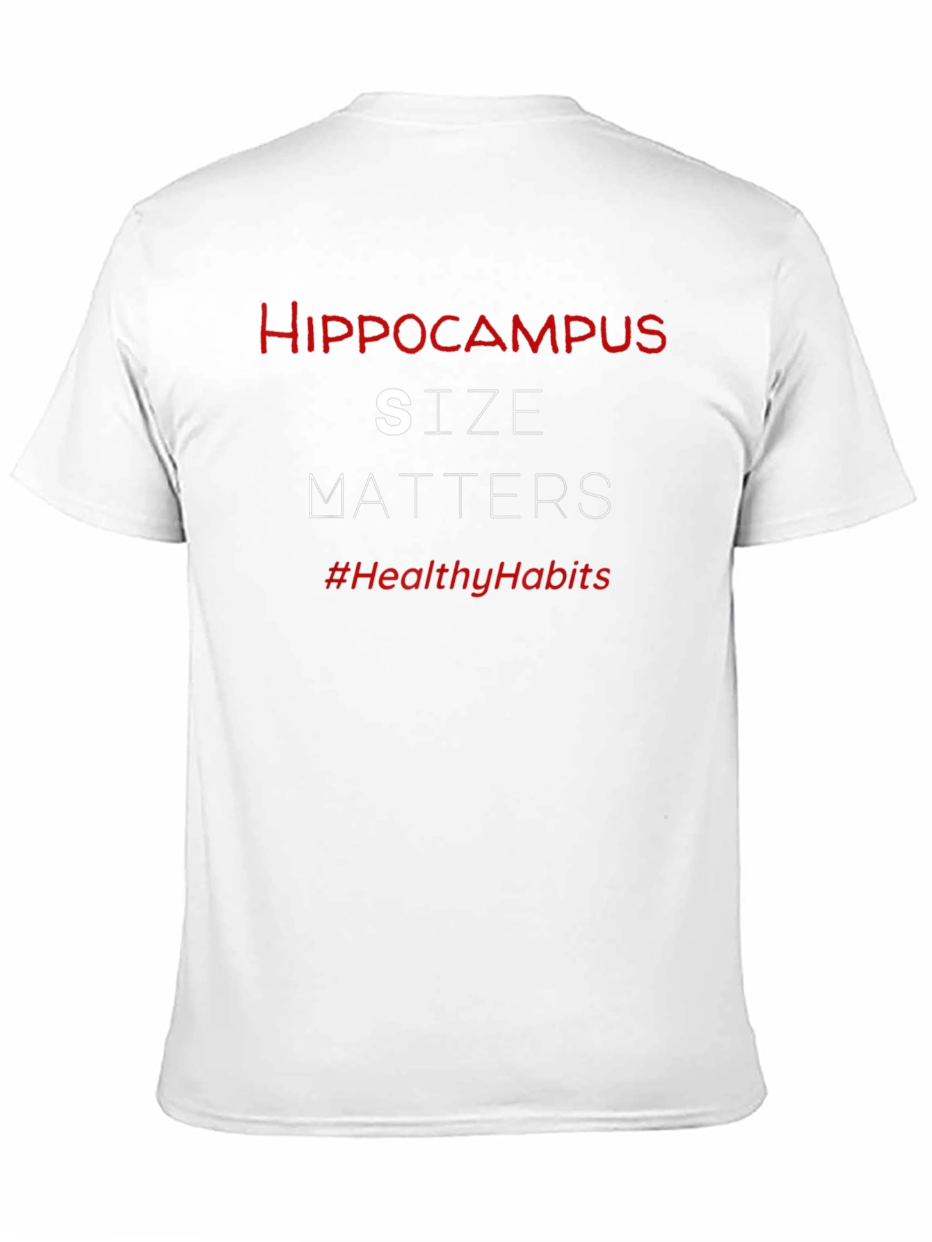 Black Hippocampus Size Matters T-Shirt: Healthy Habits Tee view 11