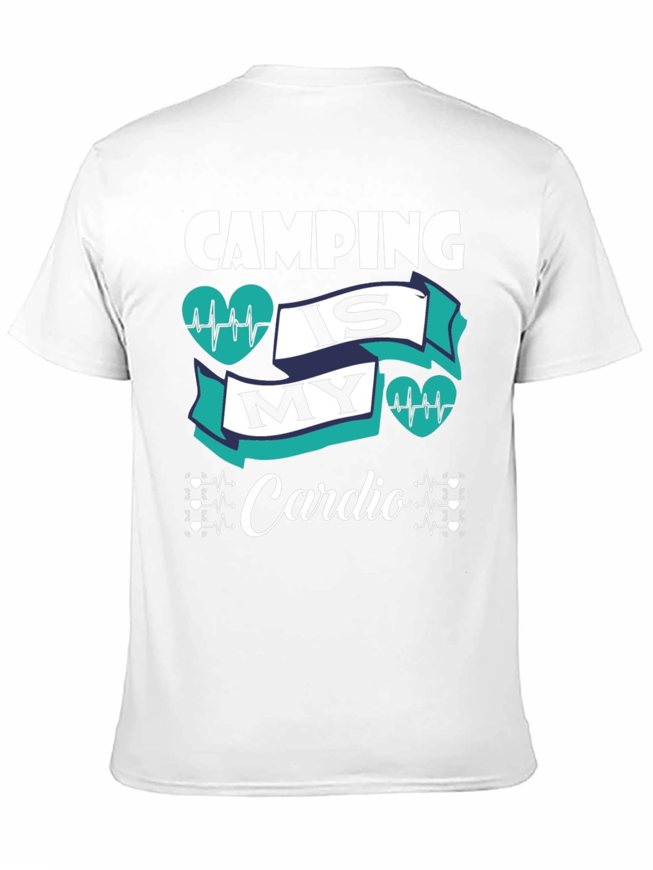 Black Camping Is My Cardio Graphic Tee - Unisex Black T-Shirt view 11