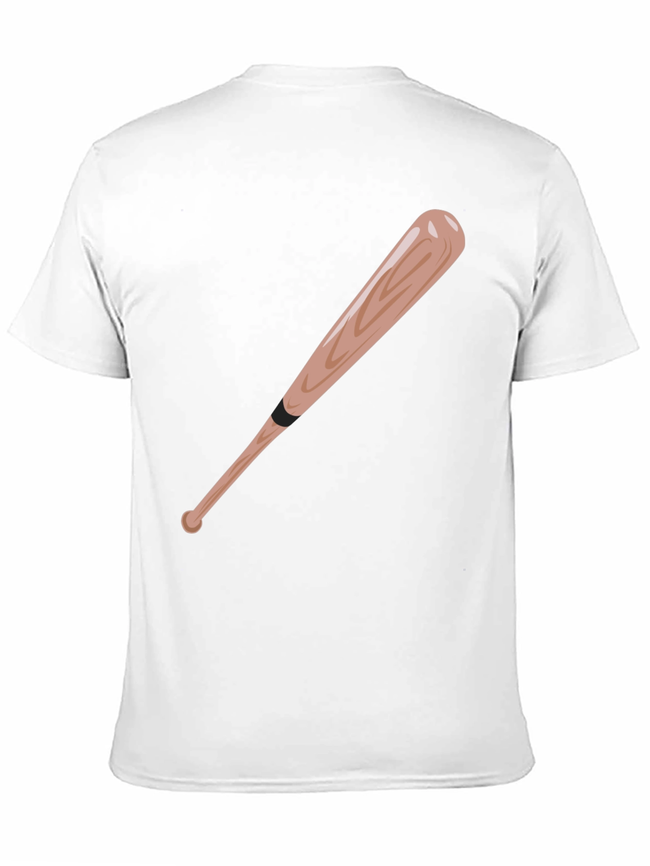 Black Baseball Bat Graphic Tee - Black Cotton T-Shirt view 11