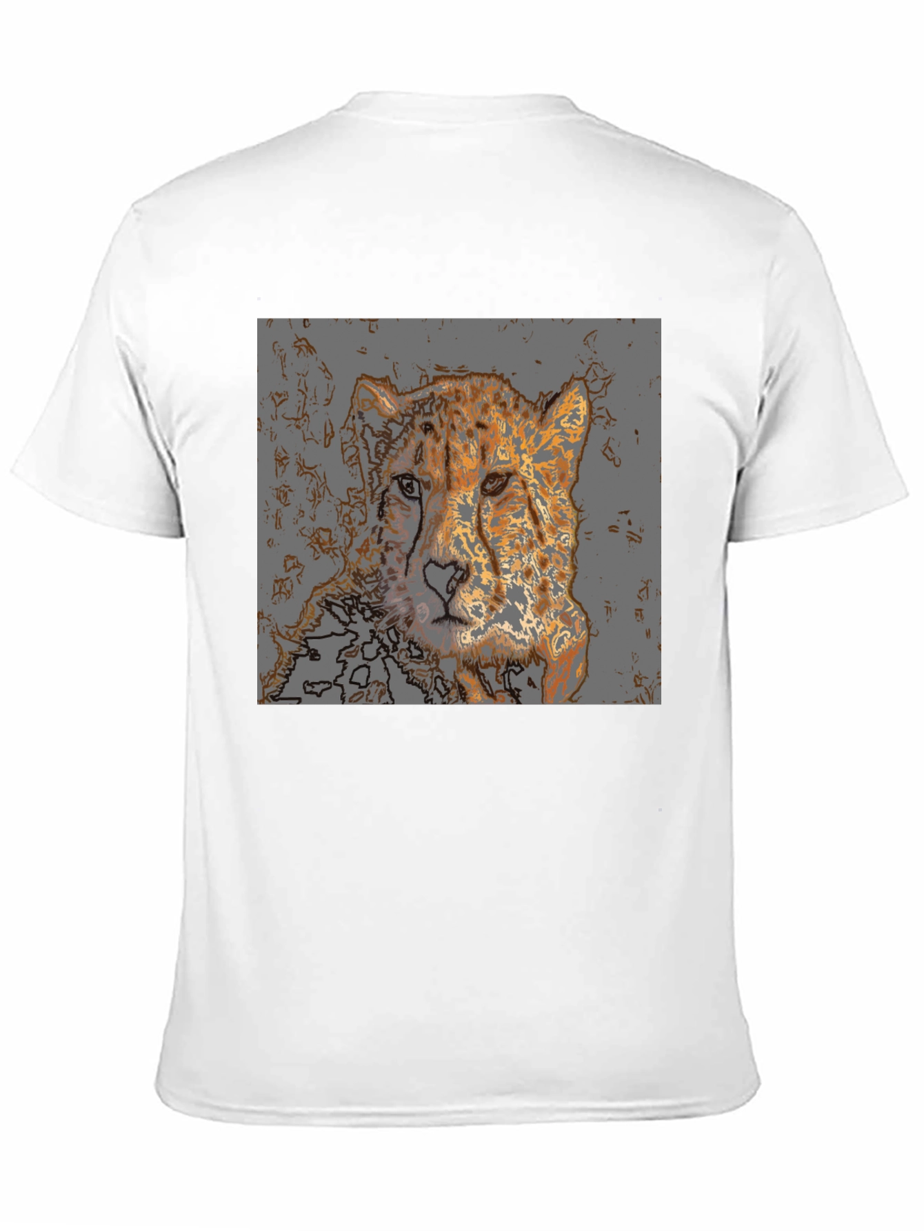 Black Cheetah Graphic Print T-Shirt - Men's Casual Tee view 11