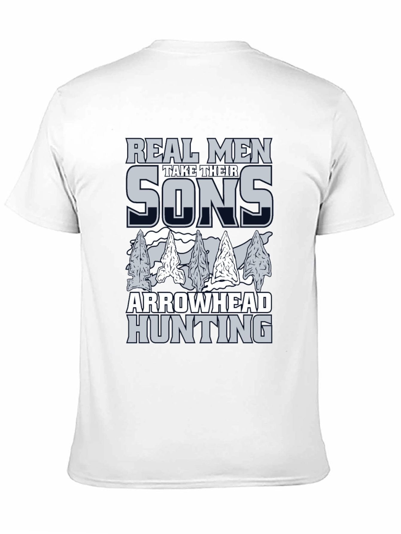 Black Real Men Arrowhead Hunting T-Shirt  view 11