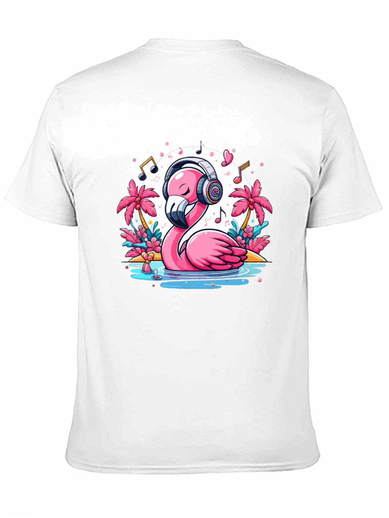 Black Flamingo Music Lover T-Shirt view 11