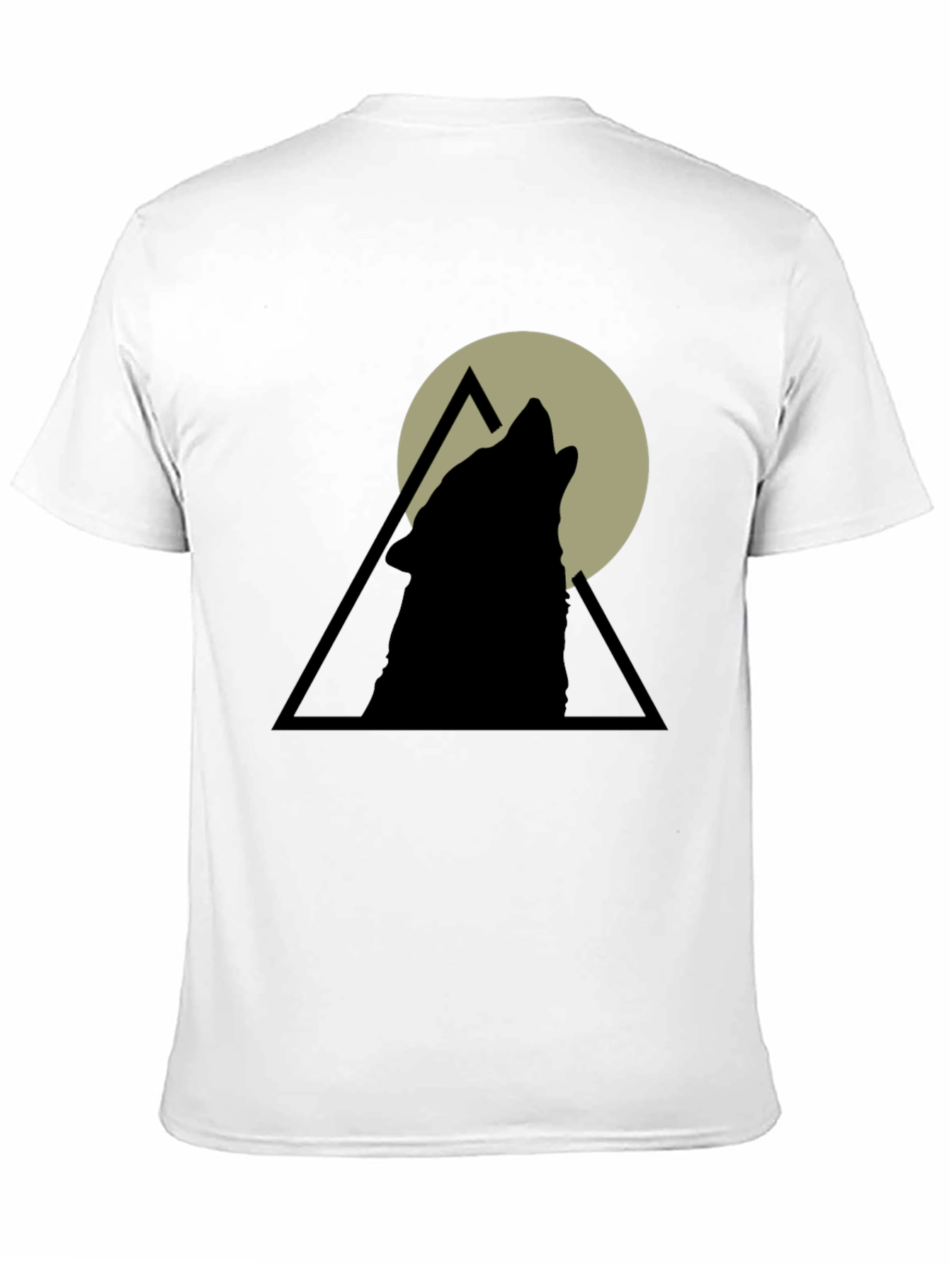 Black Wolf Howl Graphic Tee - Black Cotton T-Shirt view 11
