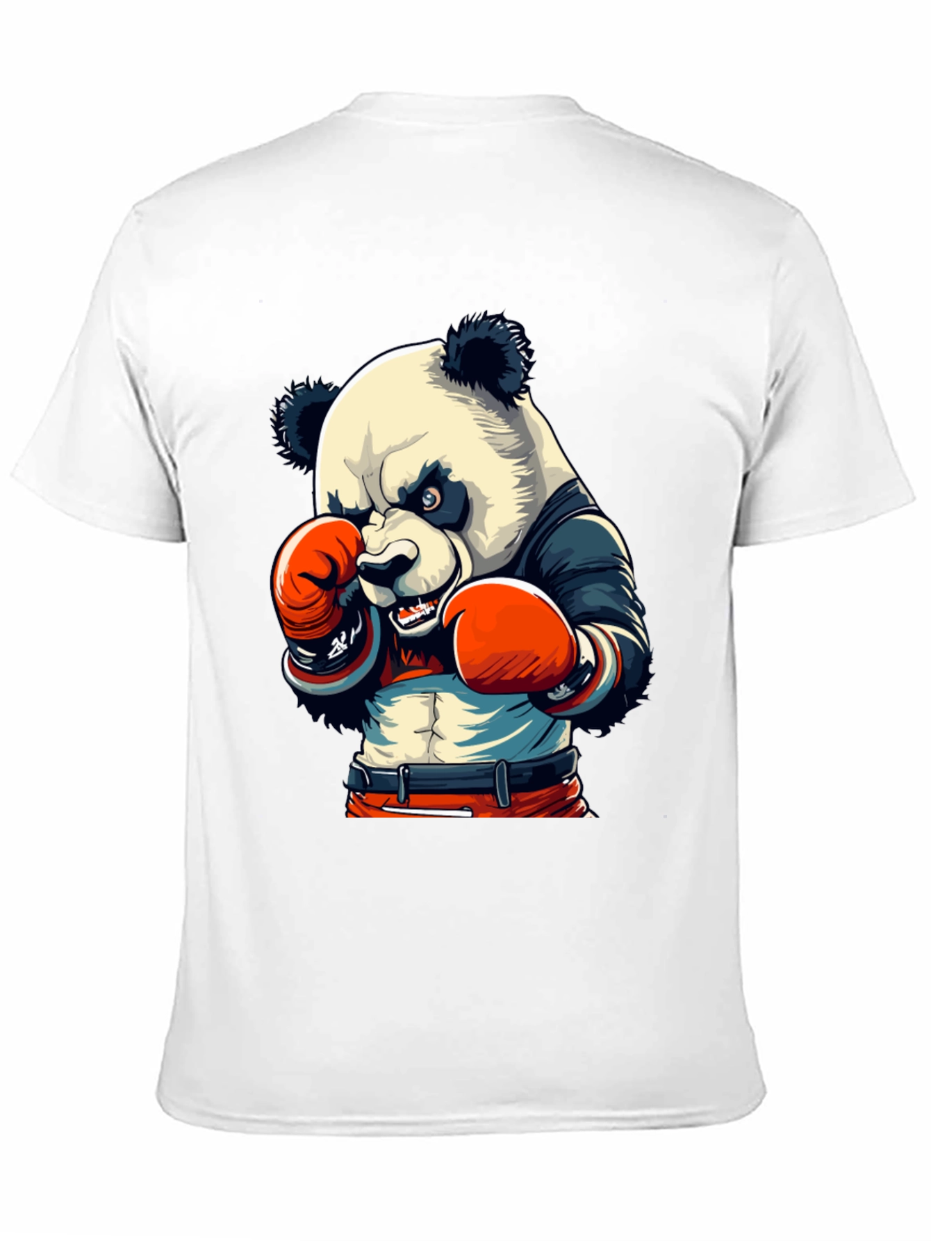 Black Panda Boxer Graphic Tee - Men's Black T-Shirt view 11