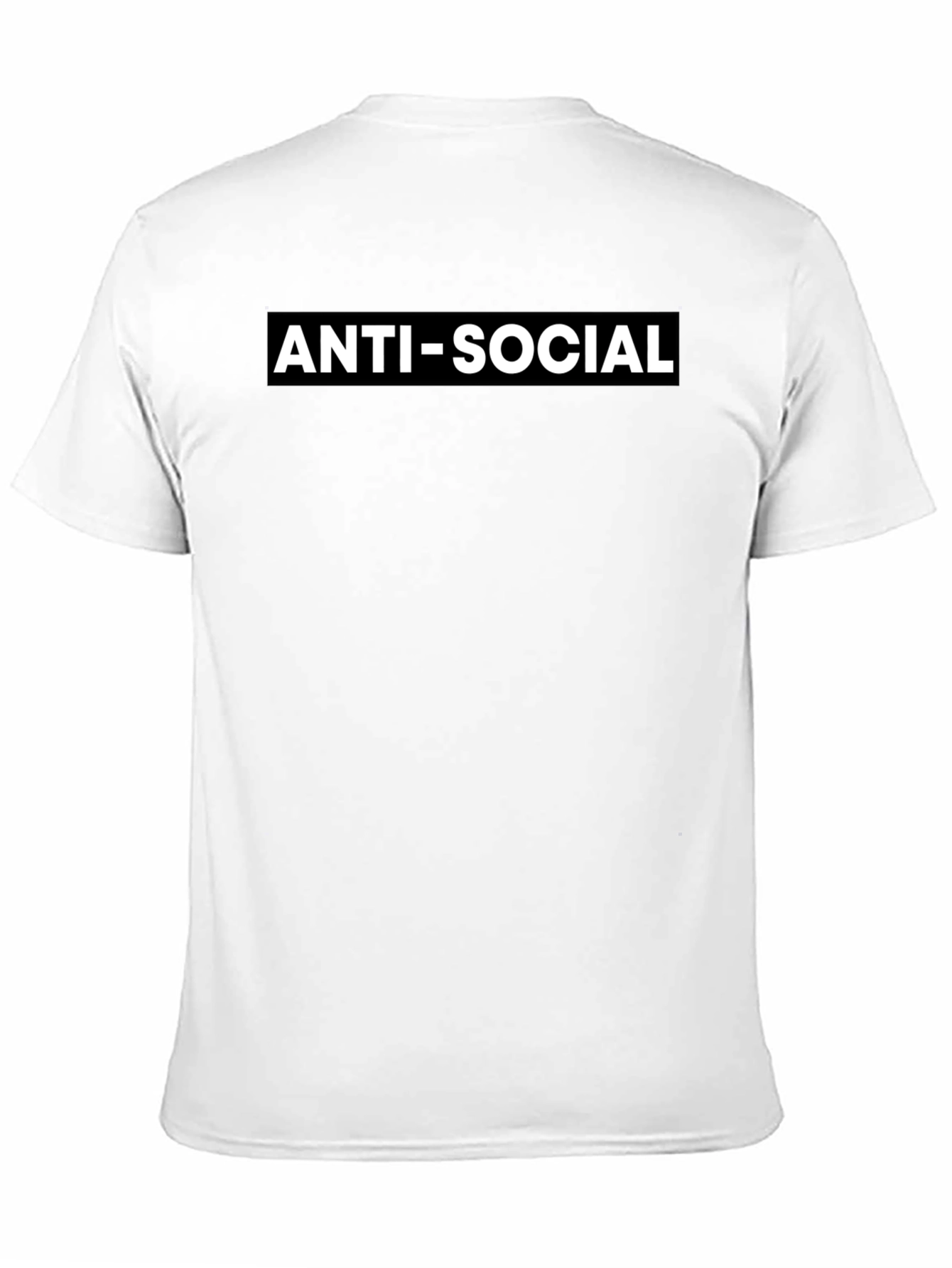 Black Anti-Social Graphic Tee - Black Cotton T-Shirt view 11