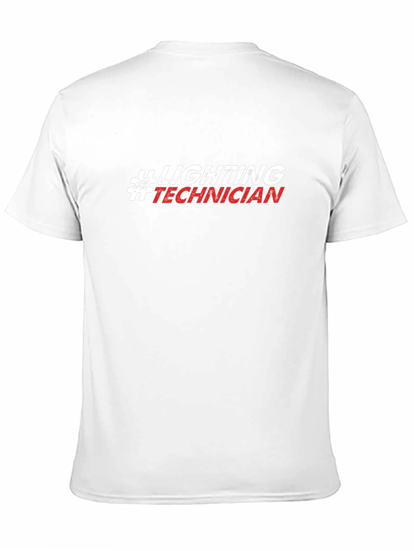 Black Lighting Technician T-Shirt - Black Crew Neck Tee view 11
