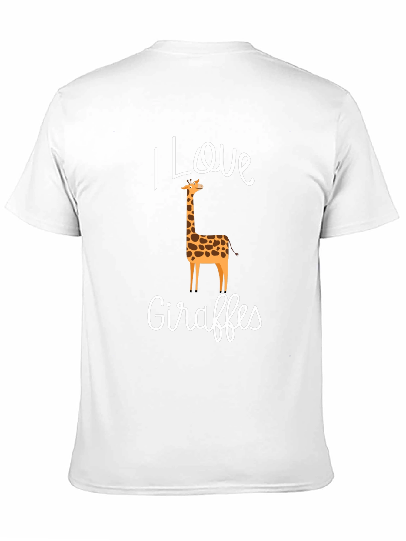Black I Love Giraffes Graphic T-Shirt - Black Crew Neck Tee view 11