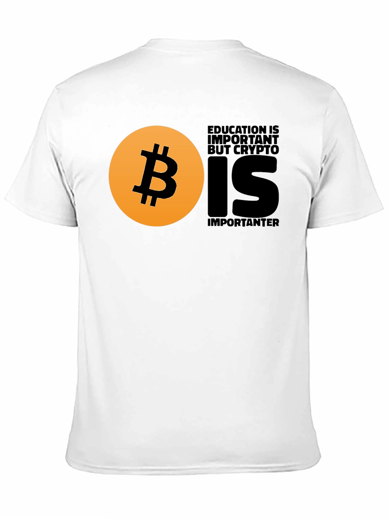 Black Crypto Education T-Shirt - Bitcoin Design view 11