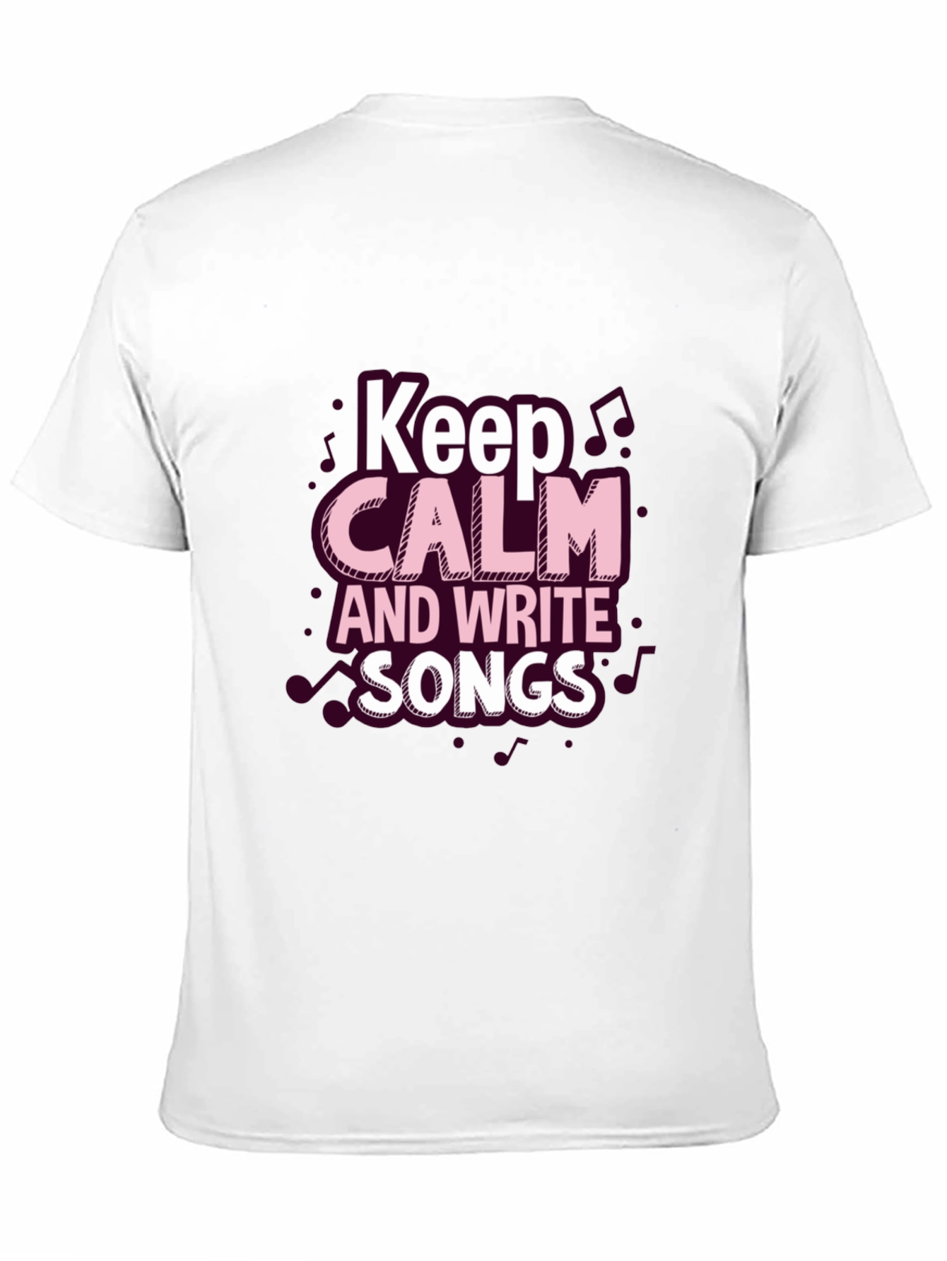 Black Keep Calm & Write Songs Black T-Shirt view 11