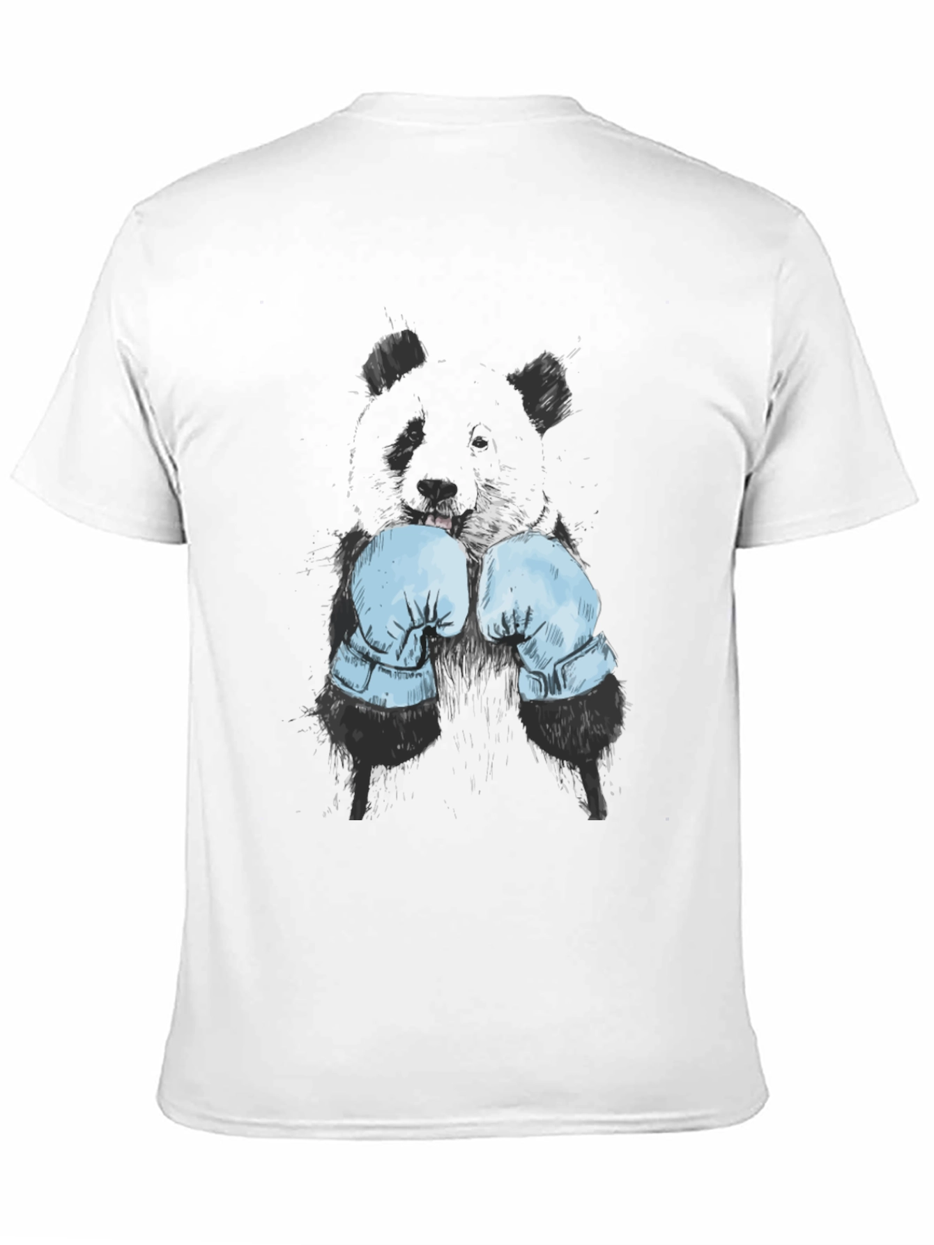Black Boxer Panda Graphic T-Shirt view 11