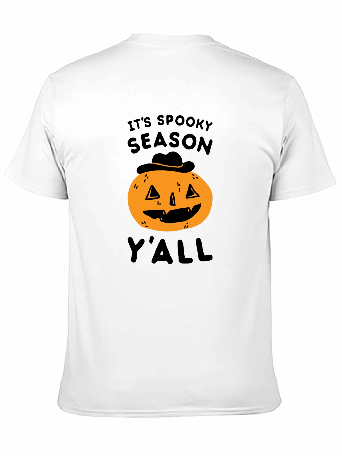 Black Spooky Season Pumpkin T-Shirt view 11