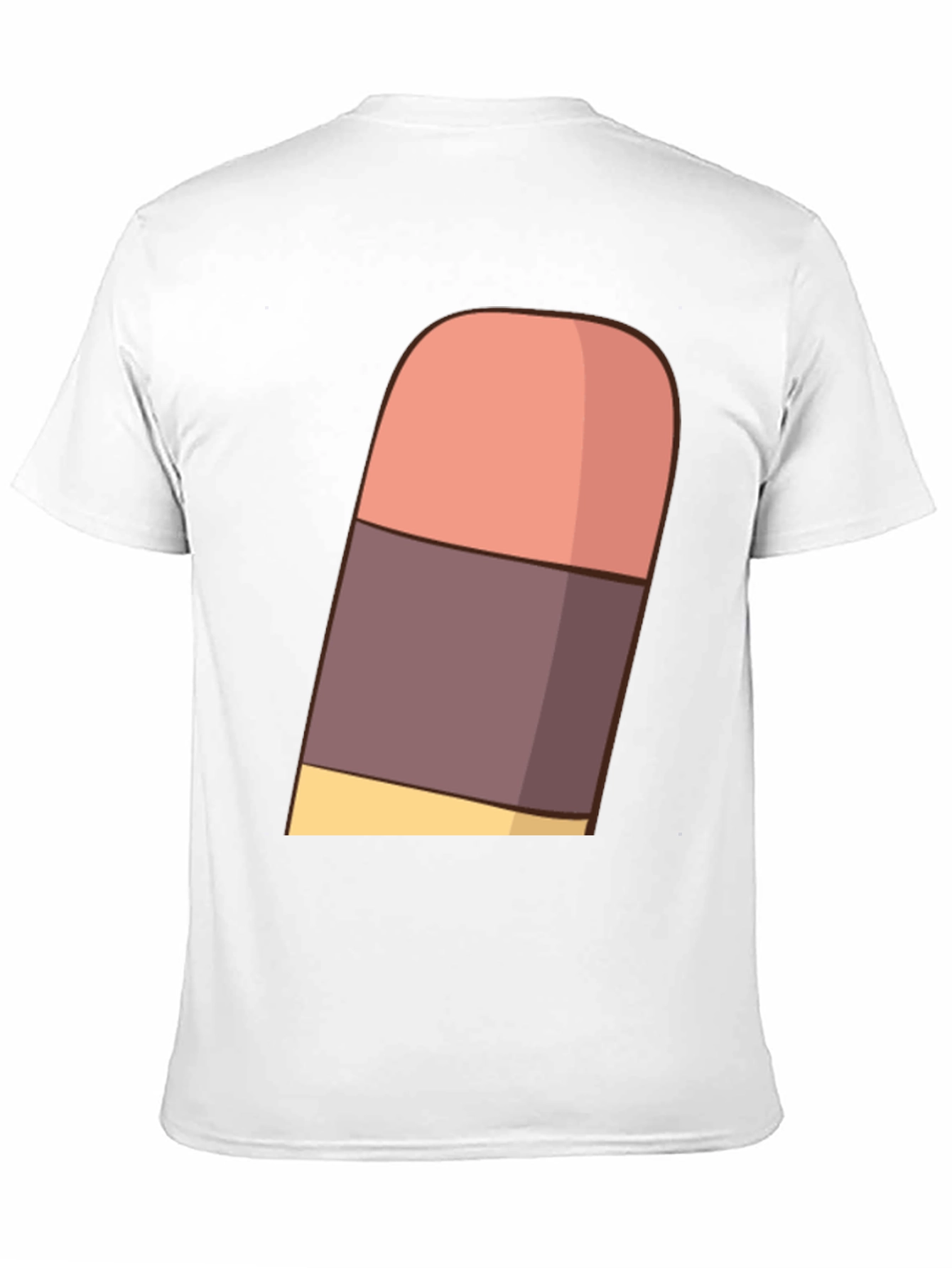 Black Cartoon Eraser Graphic T-Shirt - Black Cotton Blend view 11