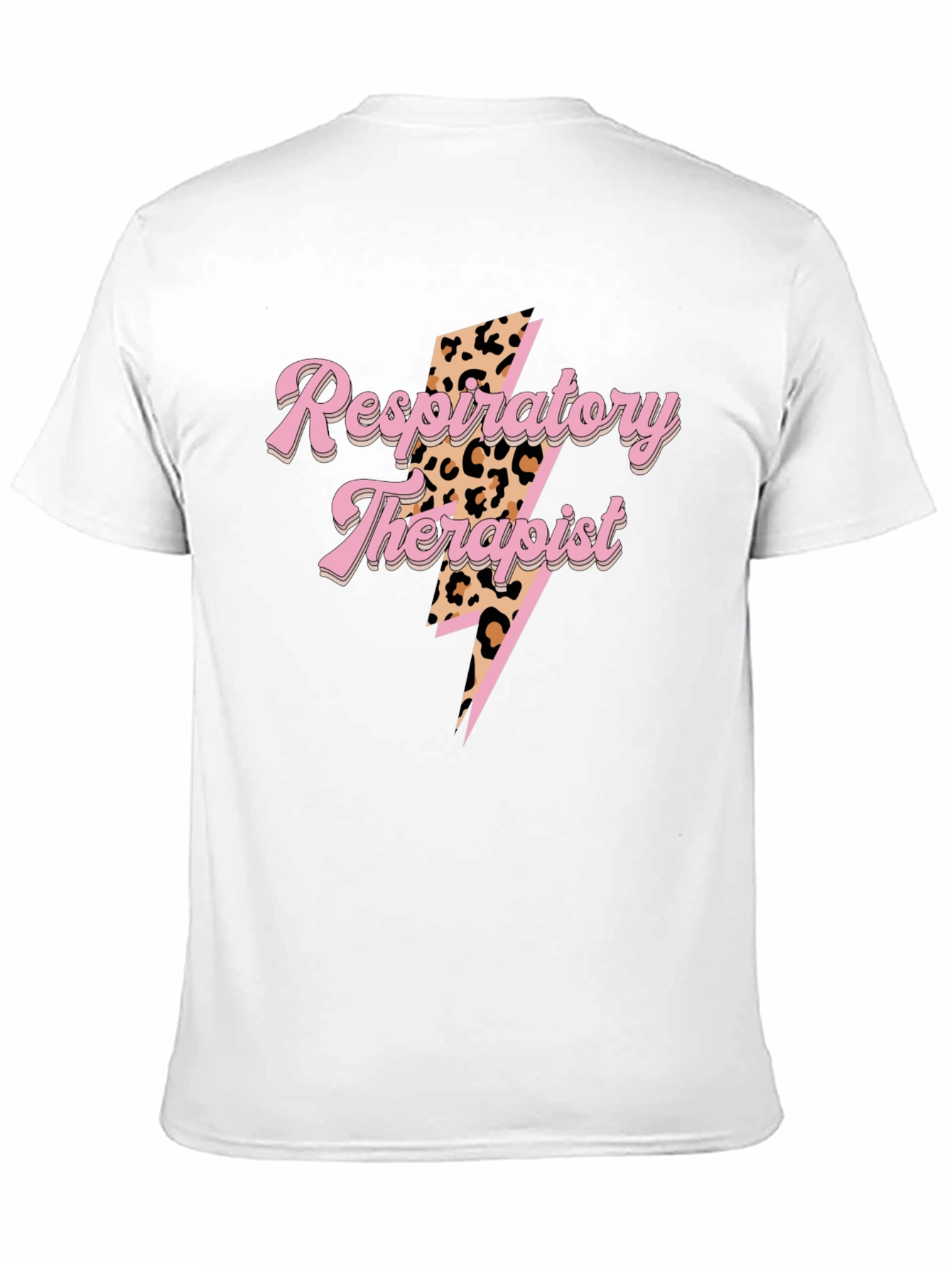 Black Respiratory Therapist T-Shirt Leopard Lightning view 11