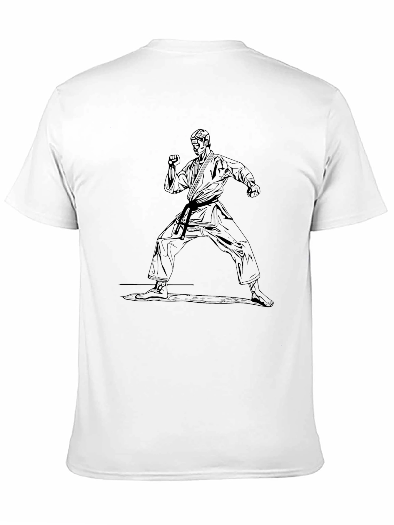 Black Karate Stance Graphic Tee - Martial Arts Black Shirt view 11