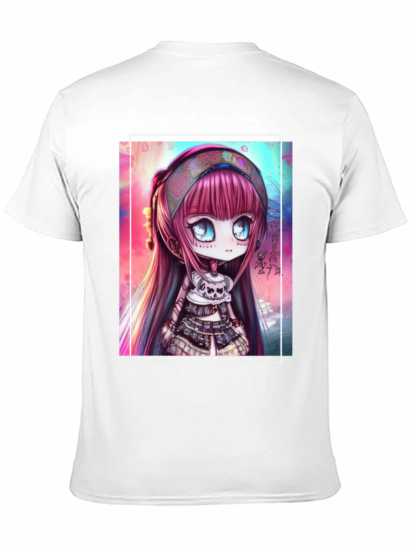 Black Anime Girl Graphic Black T-Shirt view 11