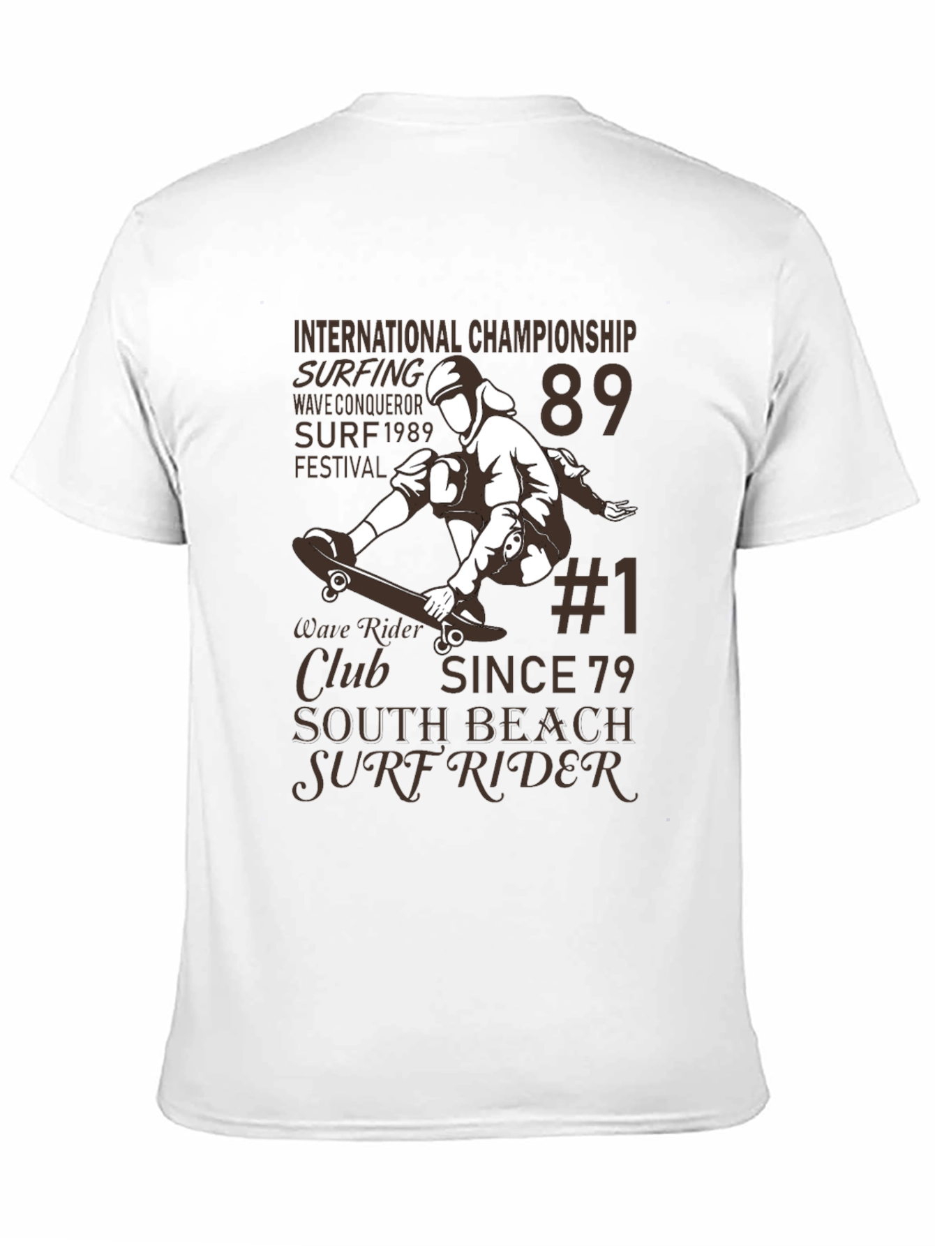 Black Surf Rider T-Shirt: International Championship Design view 11