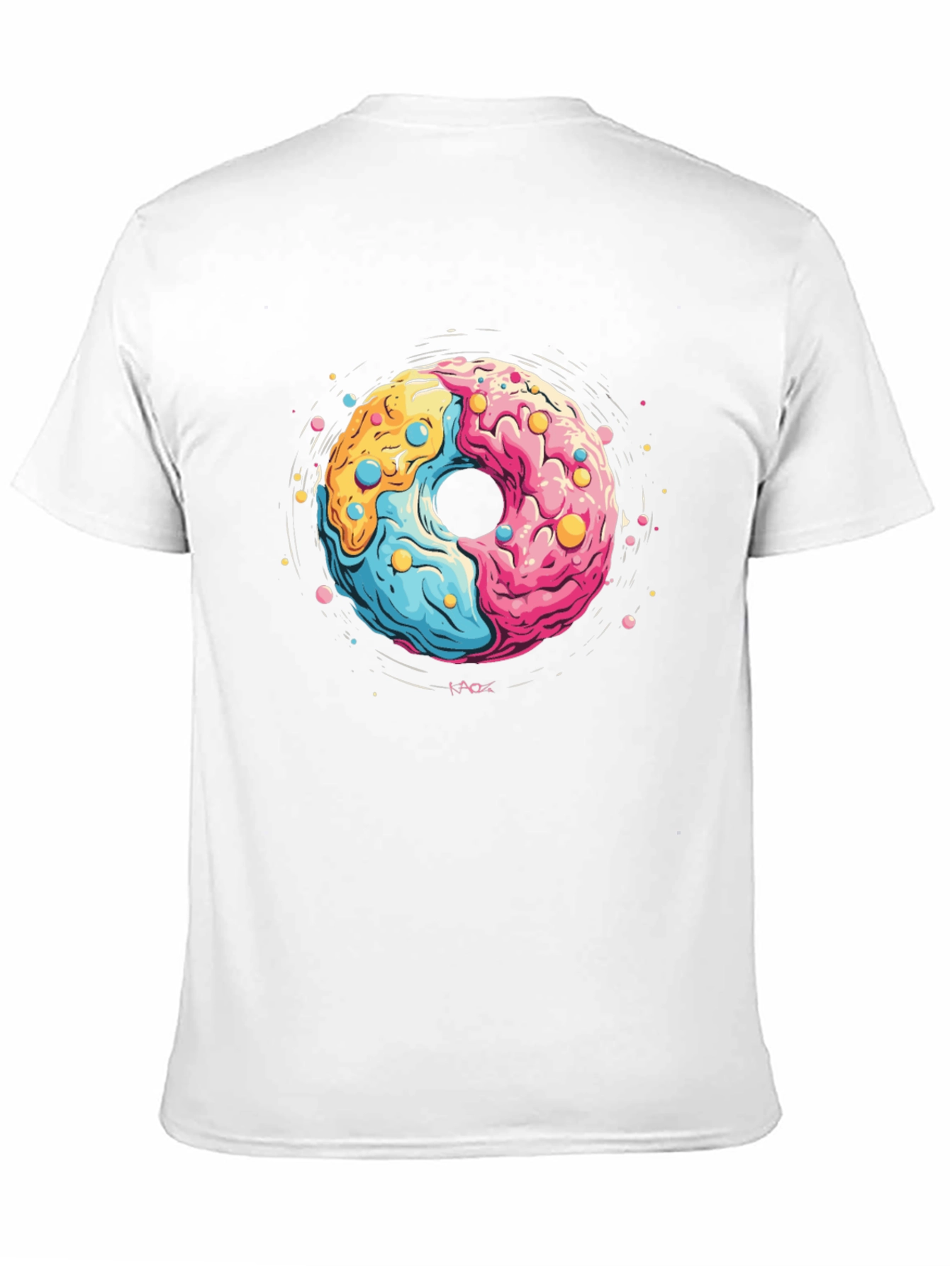 Black Donut Graphic T-Shirt - Fun Novelty Tee view 11