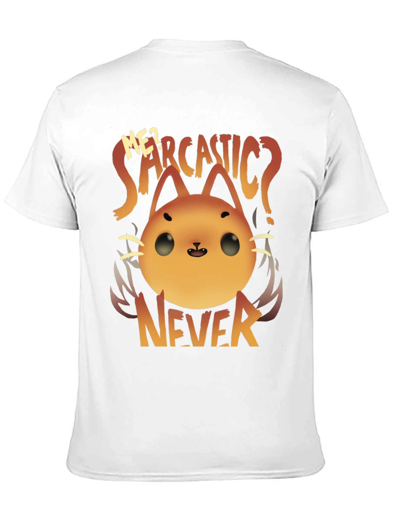 Black Sarcastic Cat T-Shirt - Funny Graphic Tee view 11