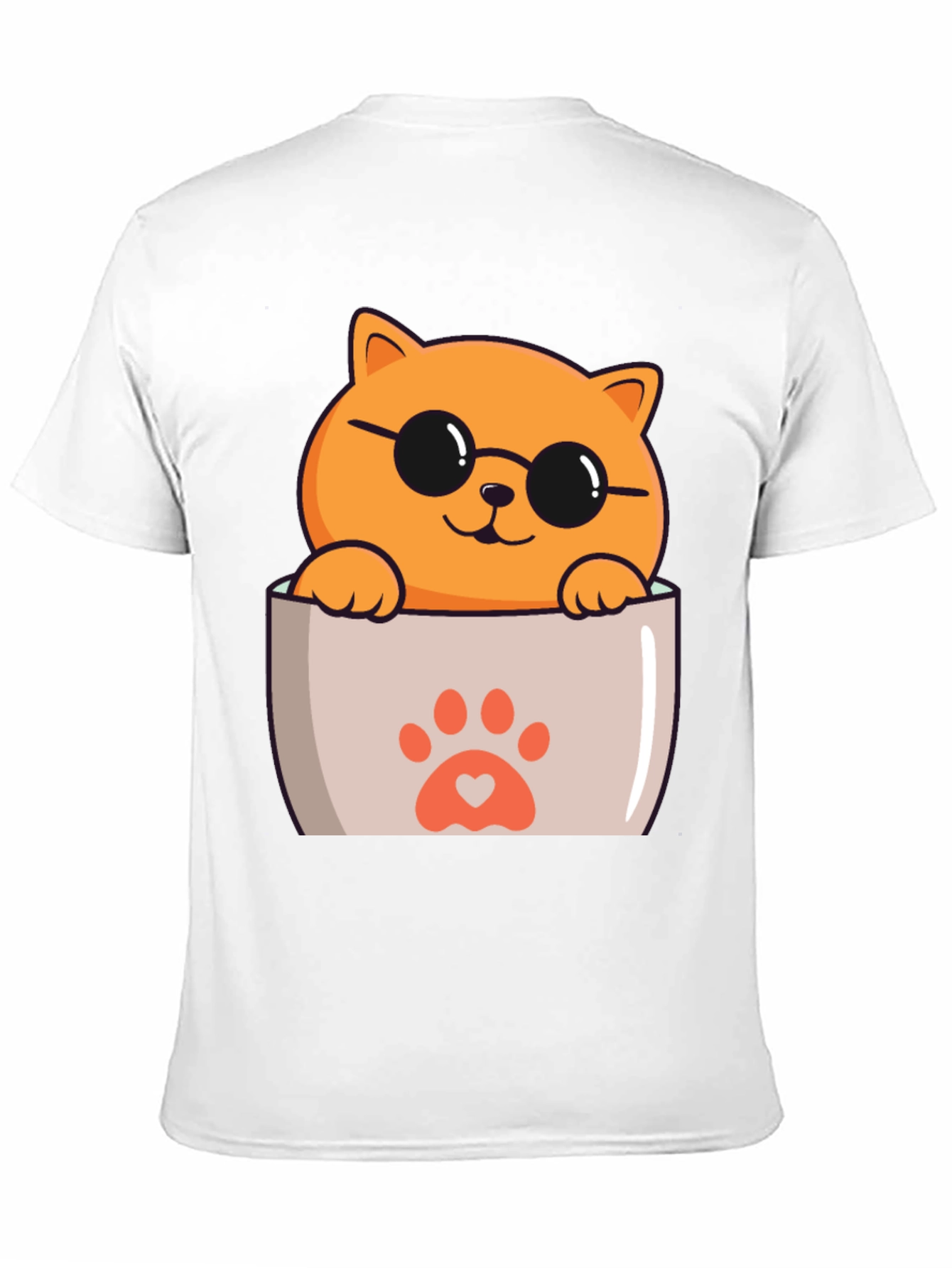 Black Cool Cat Pocket T-Shirt view 11