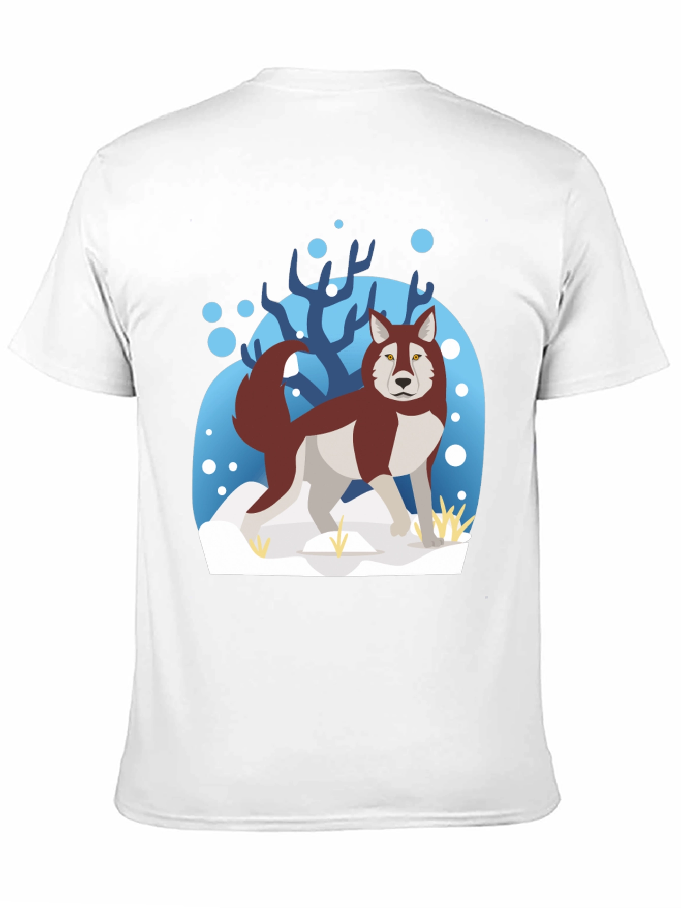 Black Husky Winter Scene Graphic Tee view 11