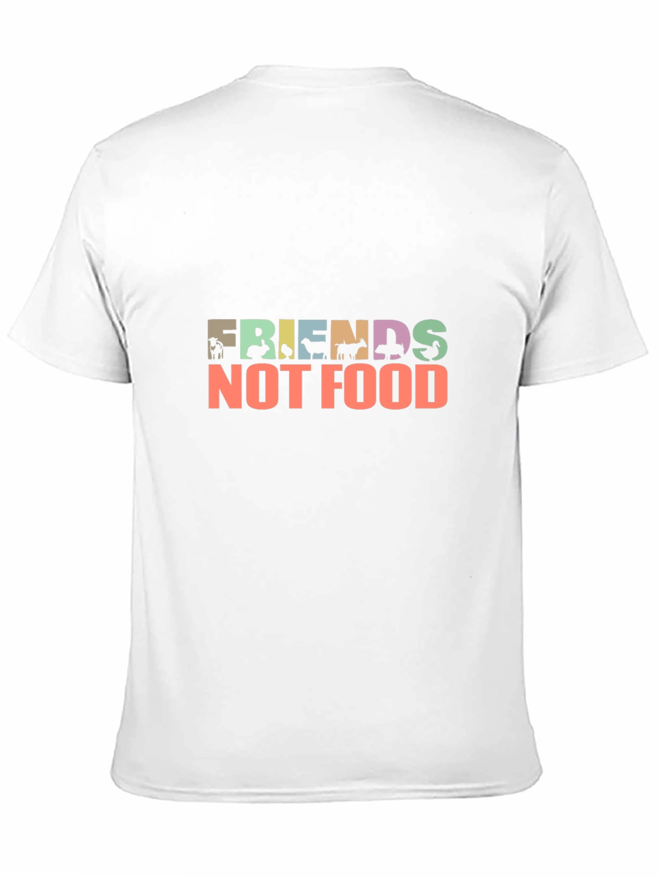 Black Friends Not Food Vegan T-Shirt view 11