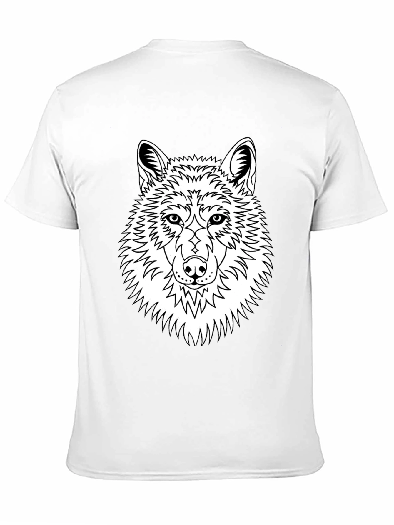 Black Wolf Graphic Tee - Black Cotton Blend T-Shirt view 11