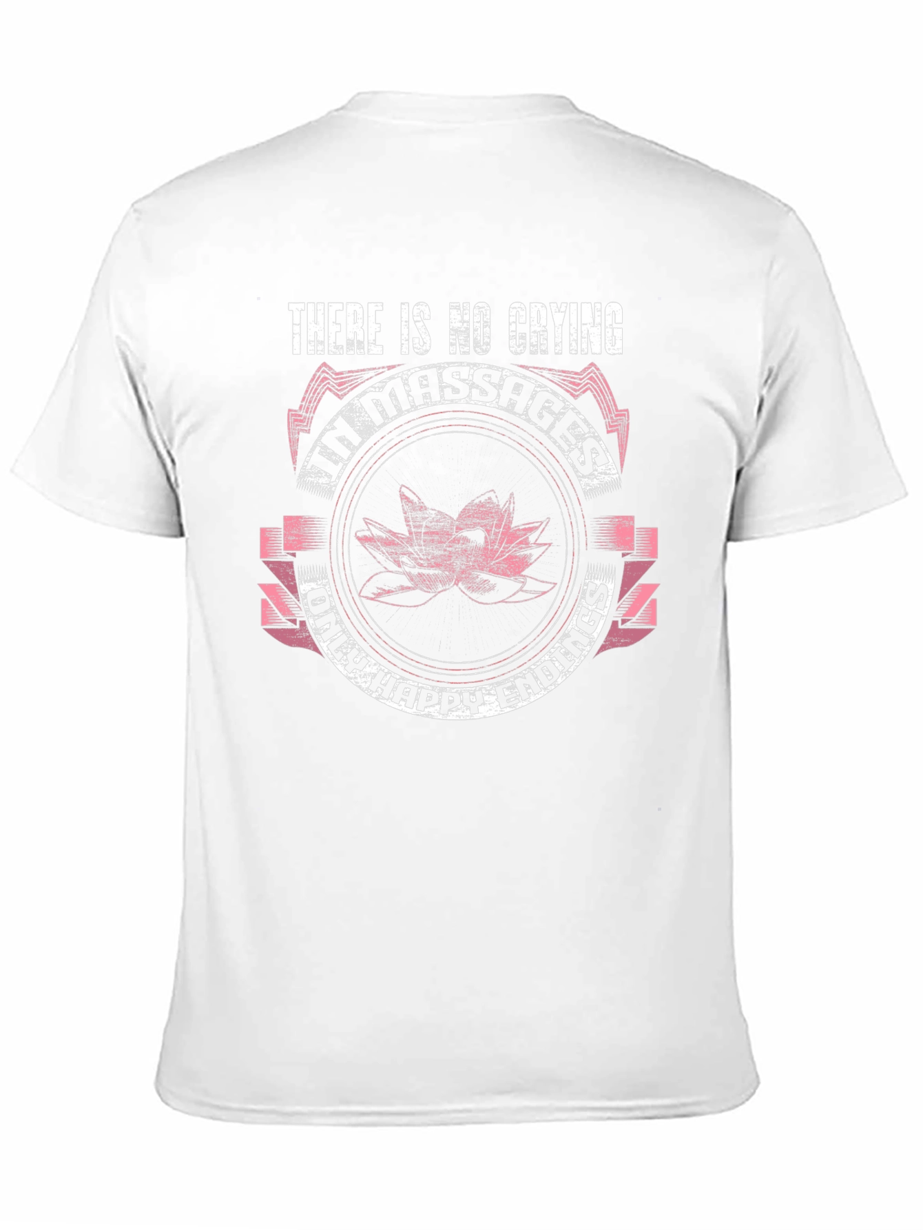 Black Funny Massage T-Shirt - No Crying, Happy Endings Only view 11