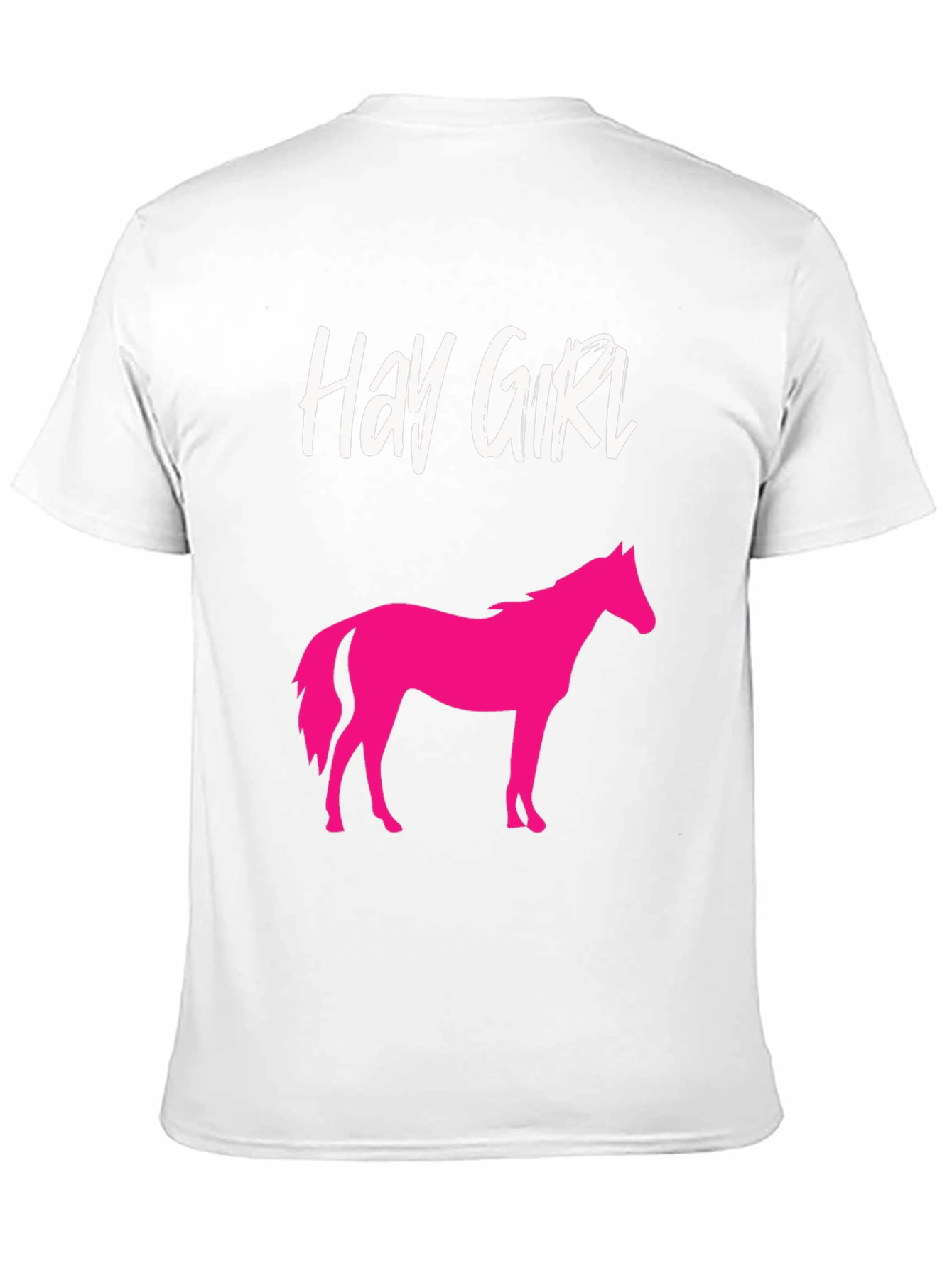 Black Hay Girl Horse Graphic Tee - Novelty Shirt view 11