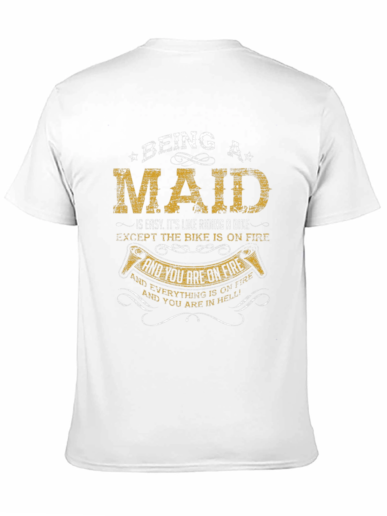 Black Being a Maid T-Shirt view 11