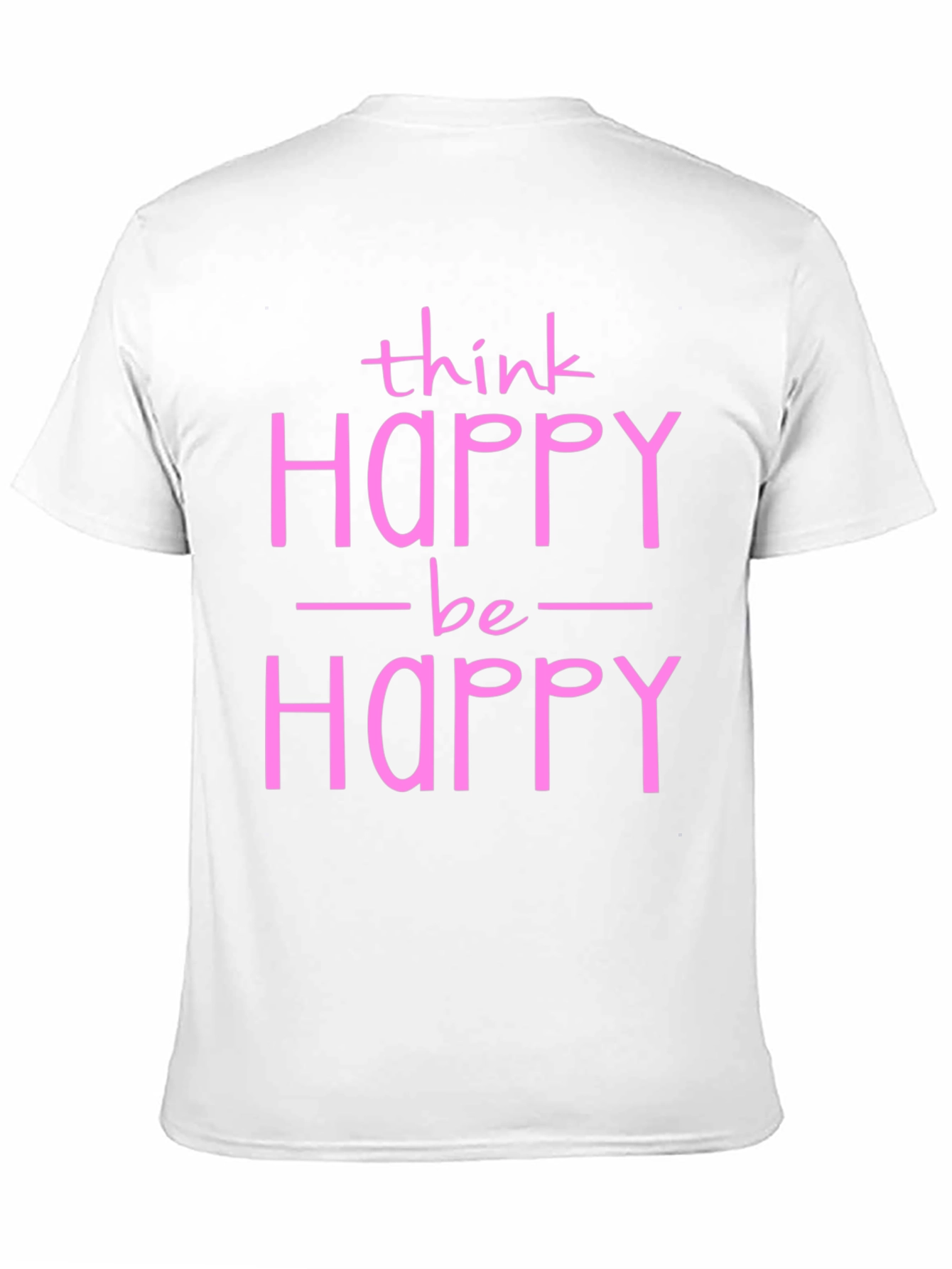 Black Think Happy Be Happy Graphic Tee view 11