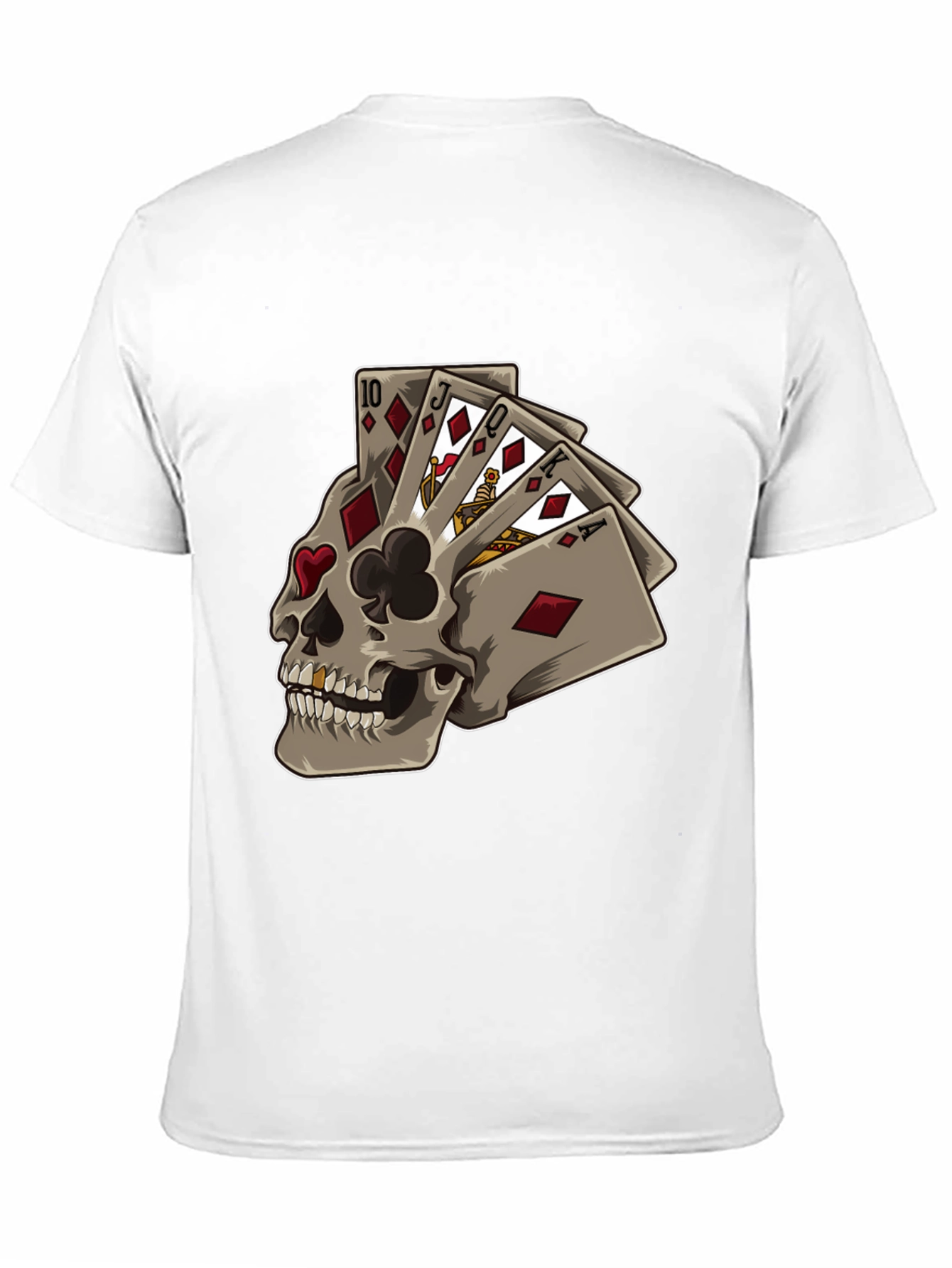 Black Skull Playing Card Graphic Tee view 11