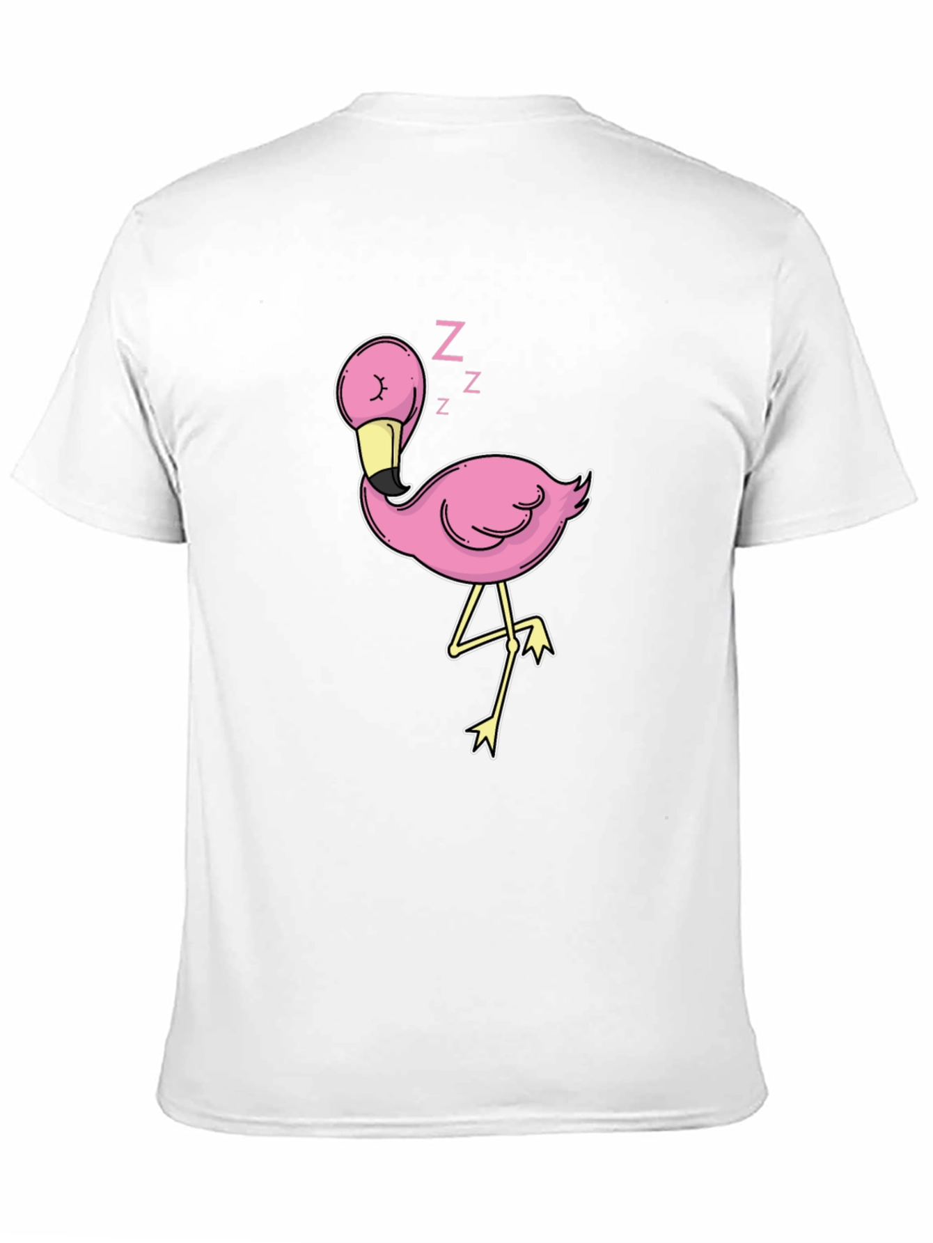 Black Sleeping Flamingo Graphic Tee - Black view 11