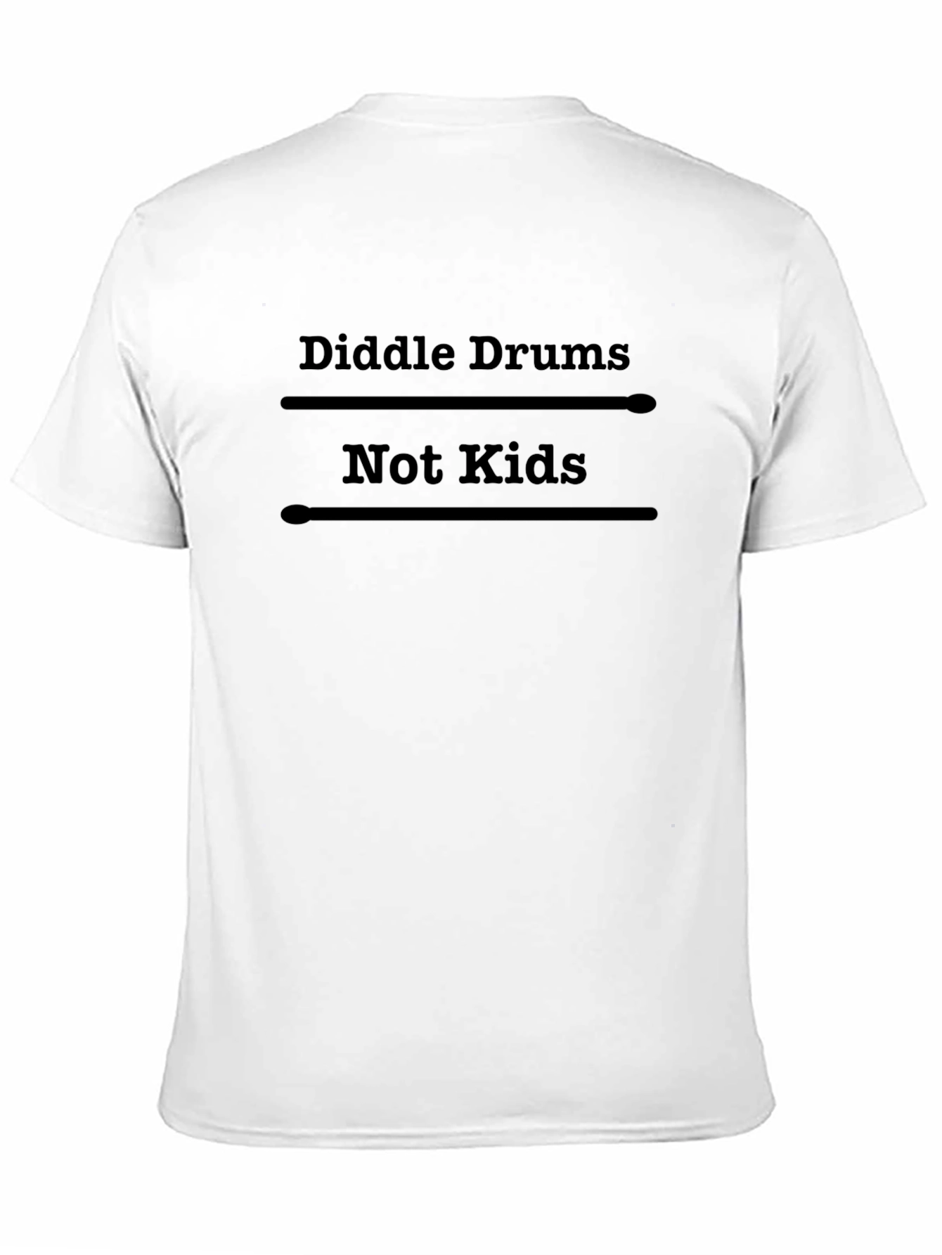 Black Diddle Drums Not Kids Black T-Shirt view 11