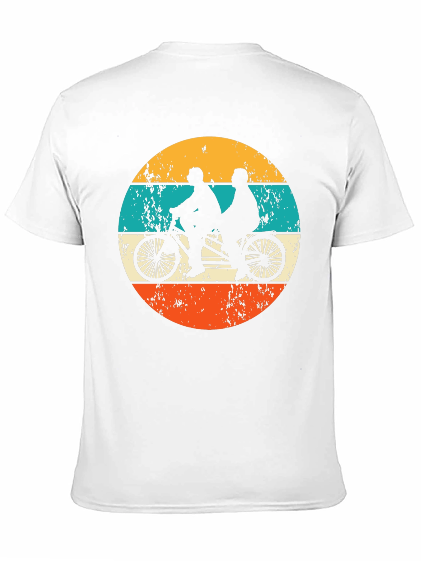 Black Tandem Bike Retro Graphic Tee view 11