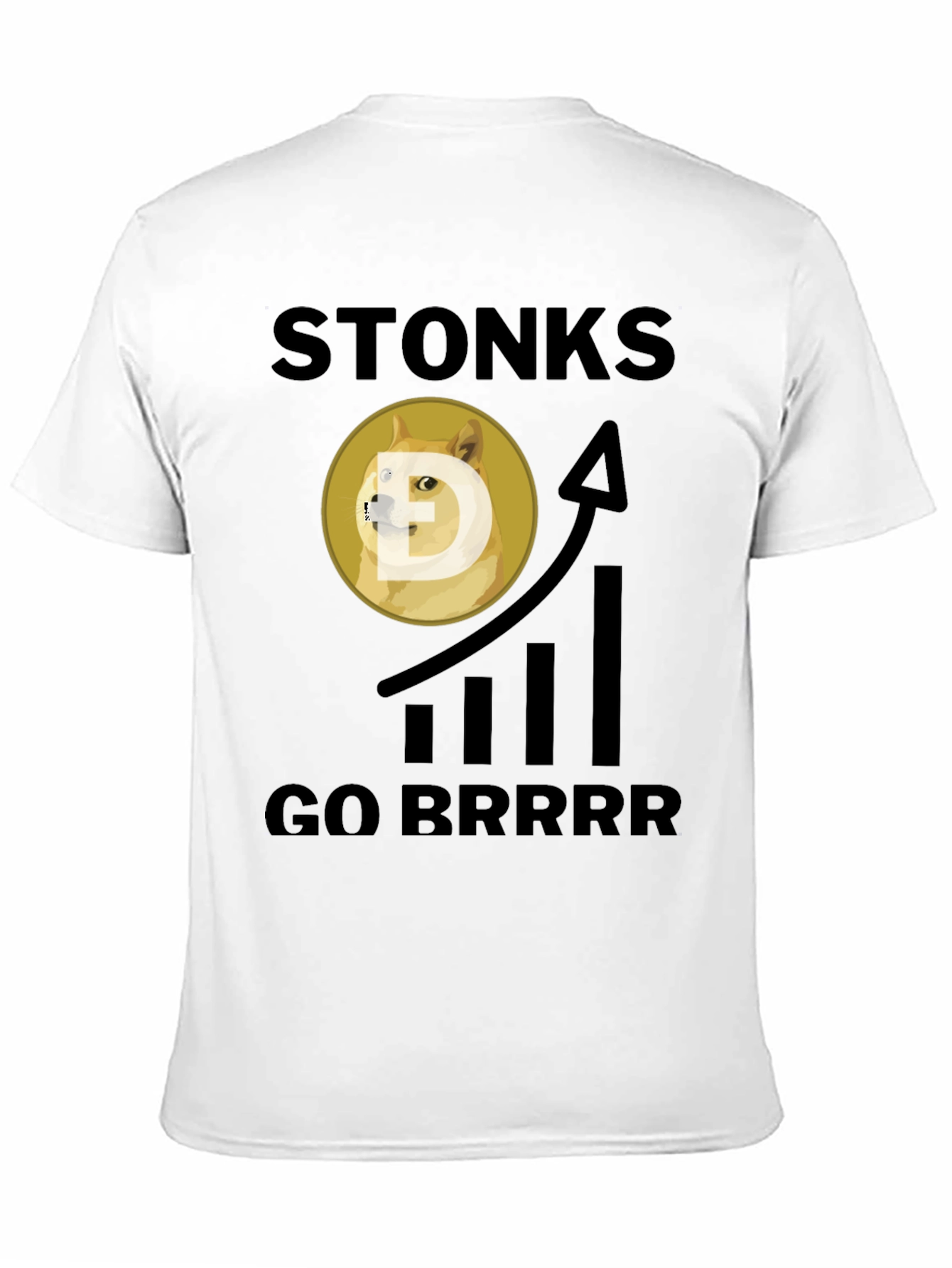 Black Stonks Go Brrr Black Graphic Tee view 11