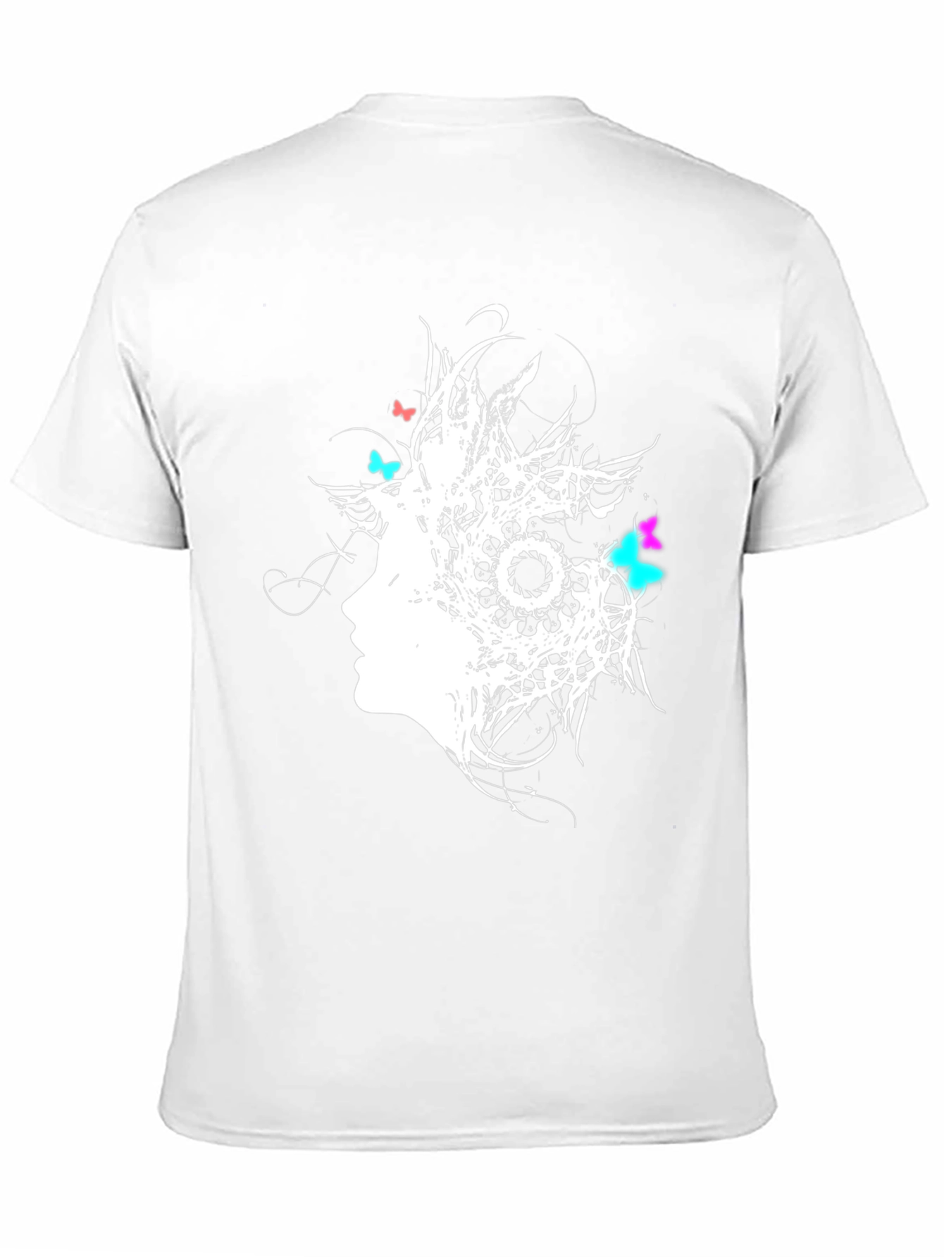 Black Abstract Butterfly Women's Graphic T-Shirt view 11