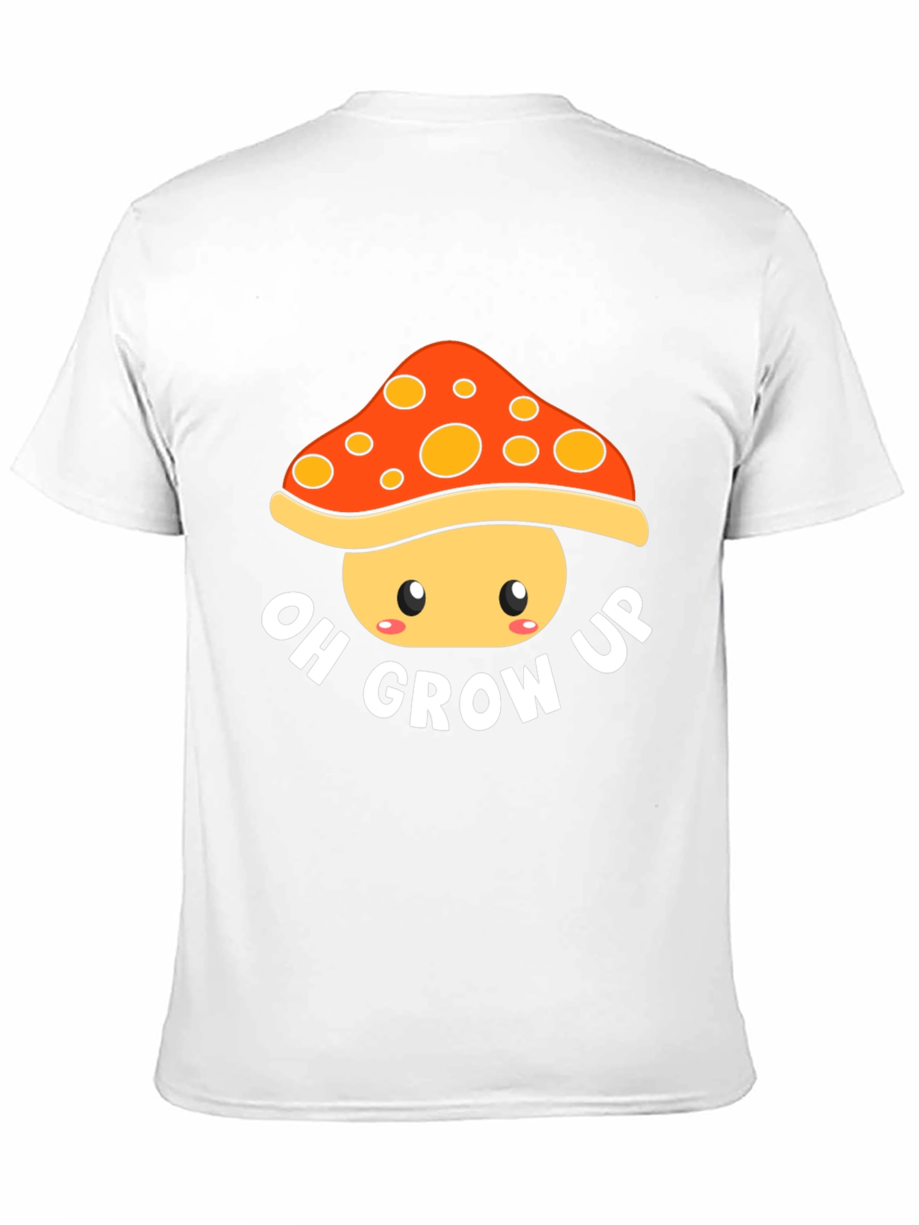 Black Oh Grow Up Mushroom Graphic T-Shirt view 11