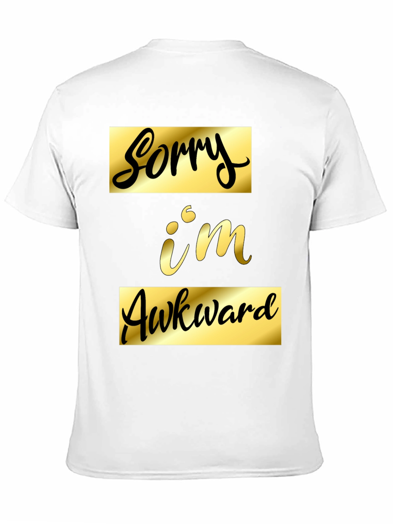 Black Sorry I'm Awkward Black Graphic Tee view 11
