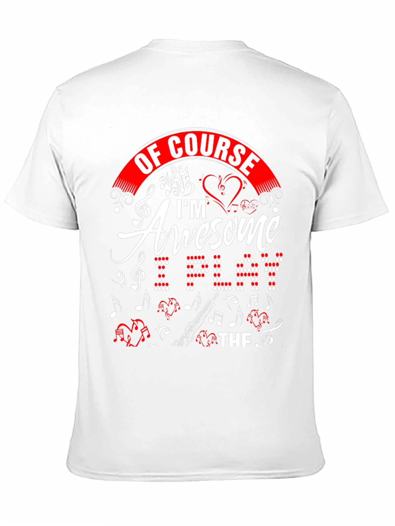 Black Awesome Oboe Player T-Shirt view 11