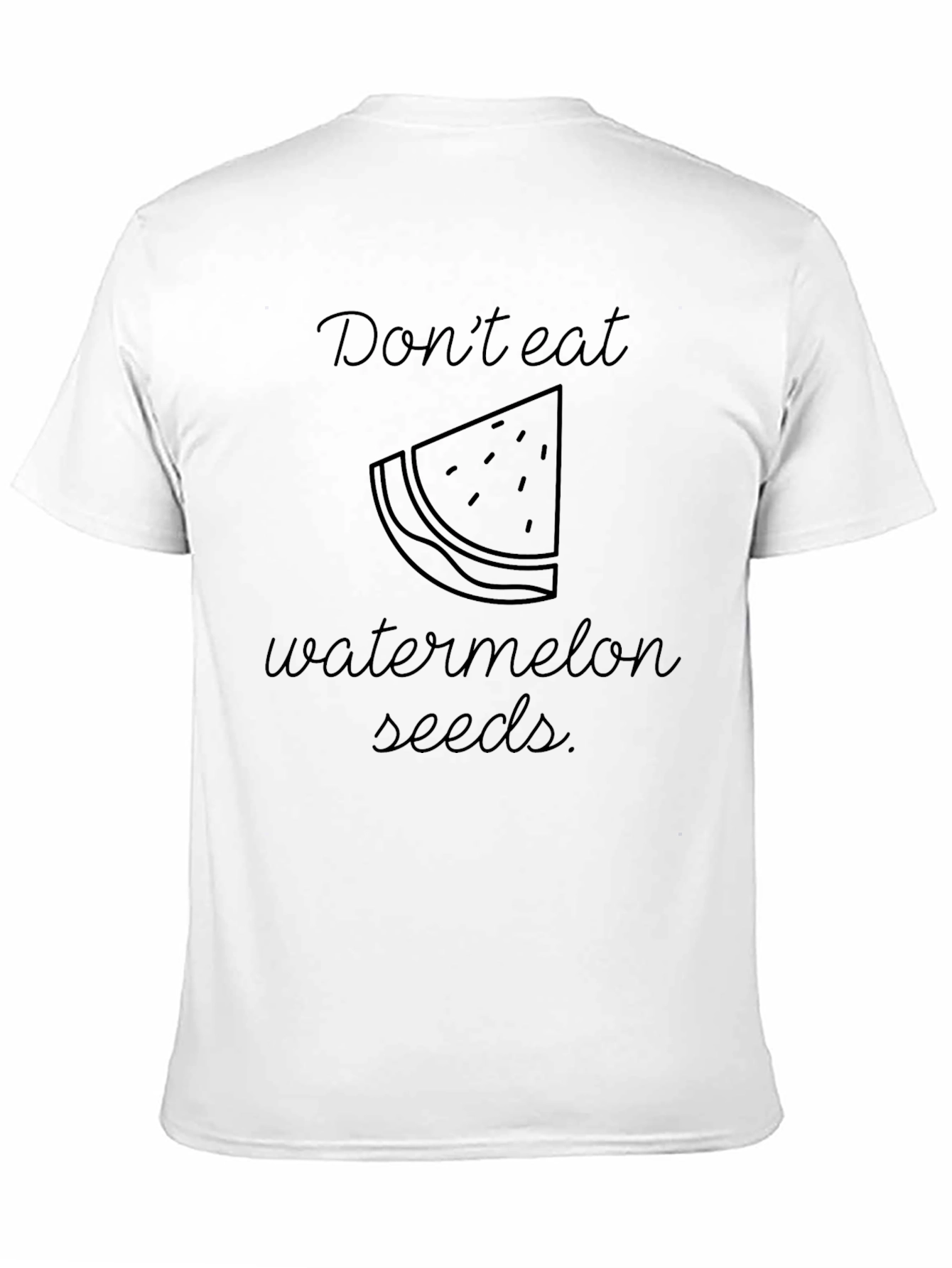 Black Don't Eat Watermelon Seeds Graphic Tee - Black Cotton view 11