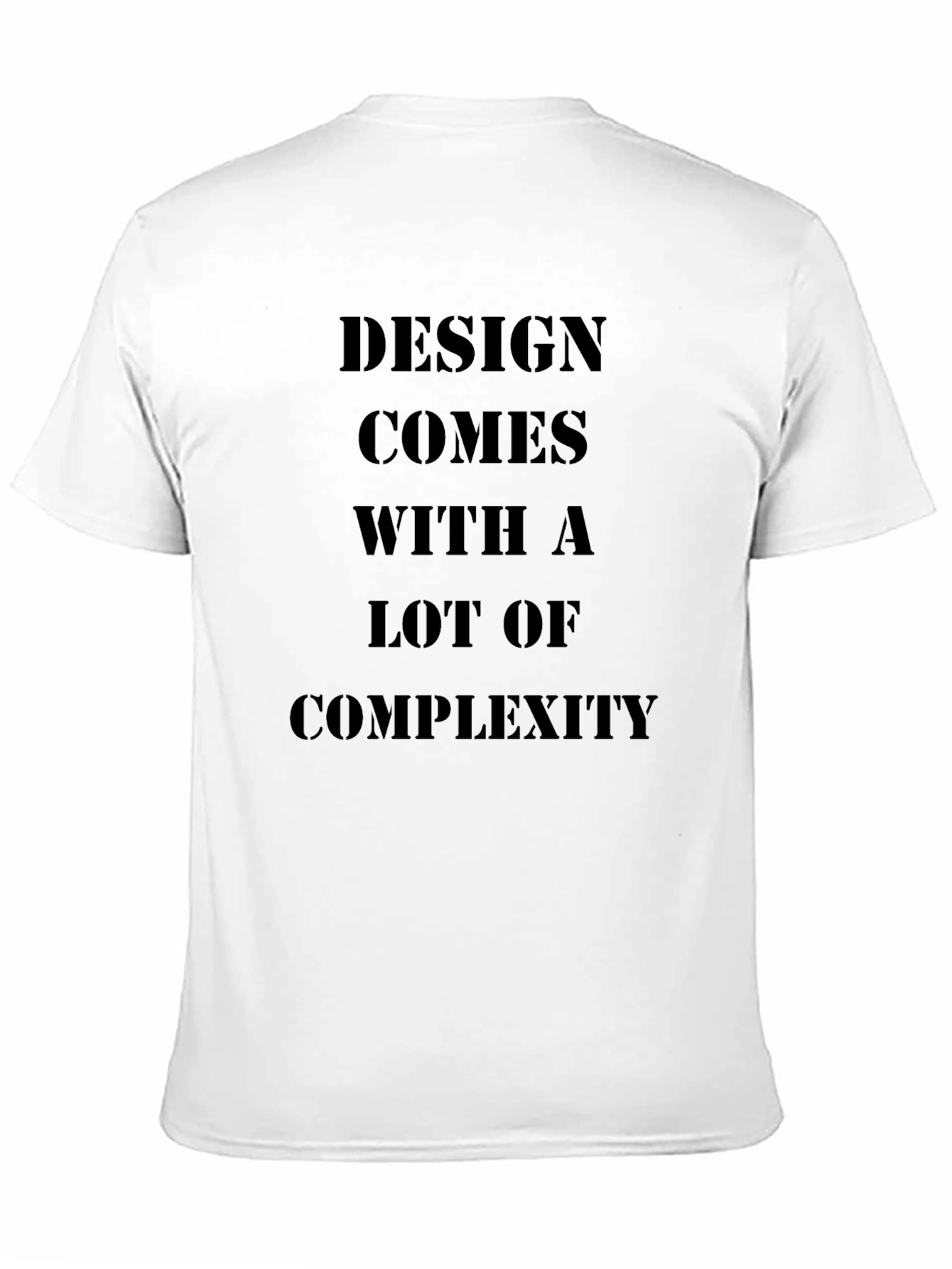 Black Complexity Design Black T-Shirt view 11