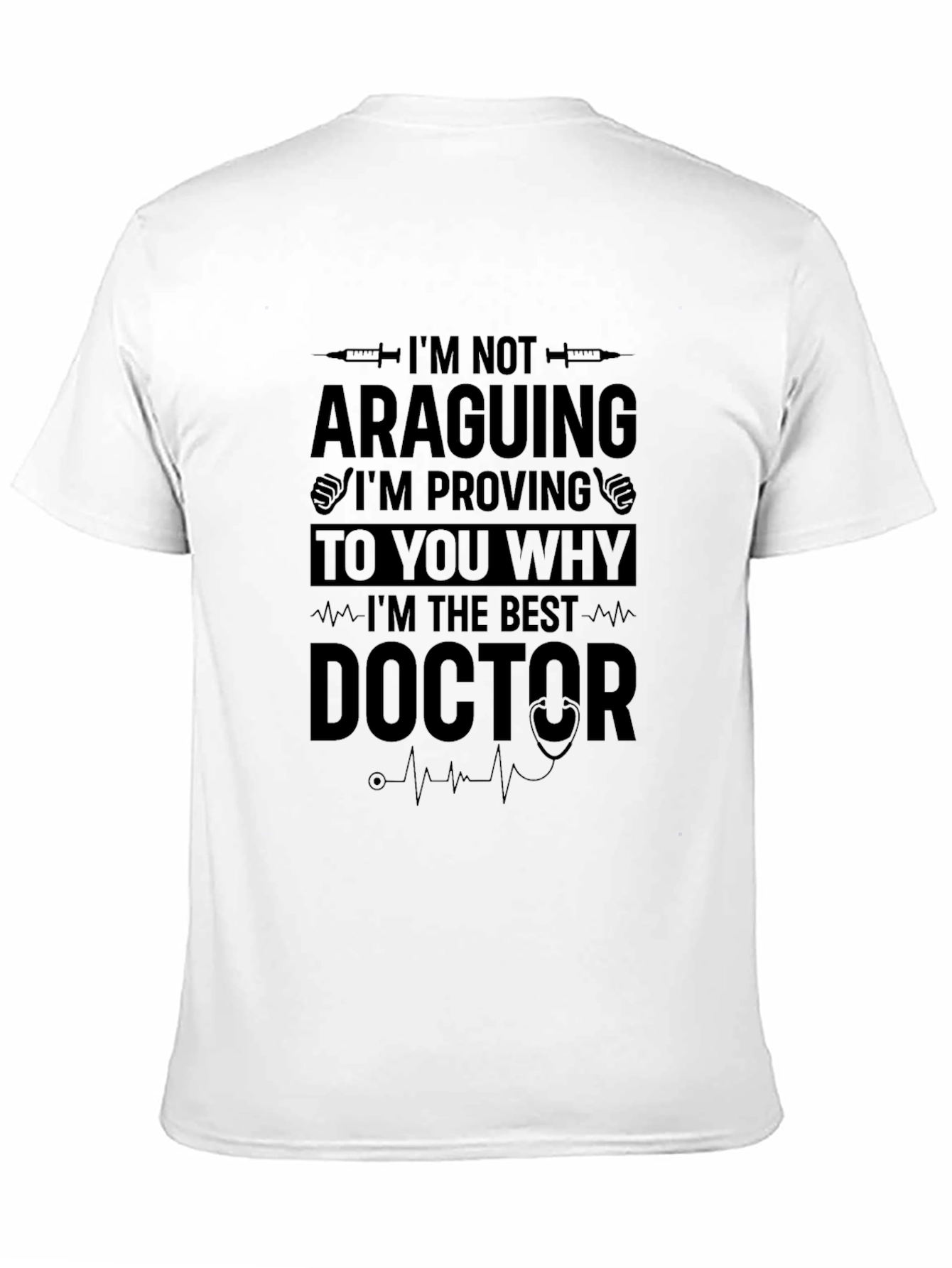 Black Best Doctor Graphic Tee - Black Cotton Blend view 11