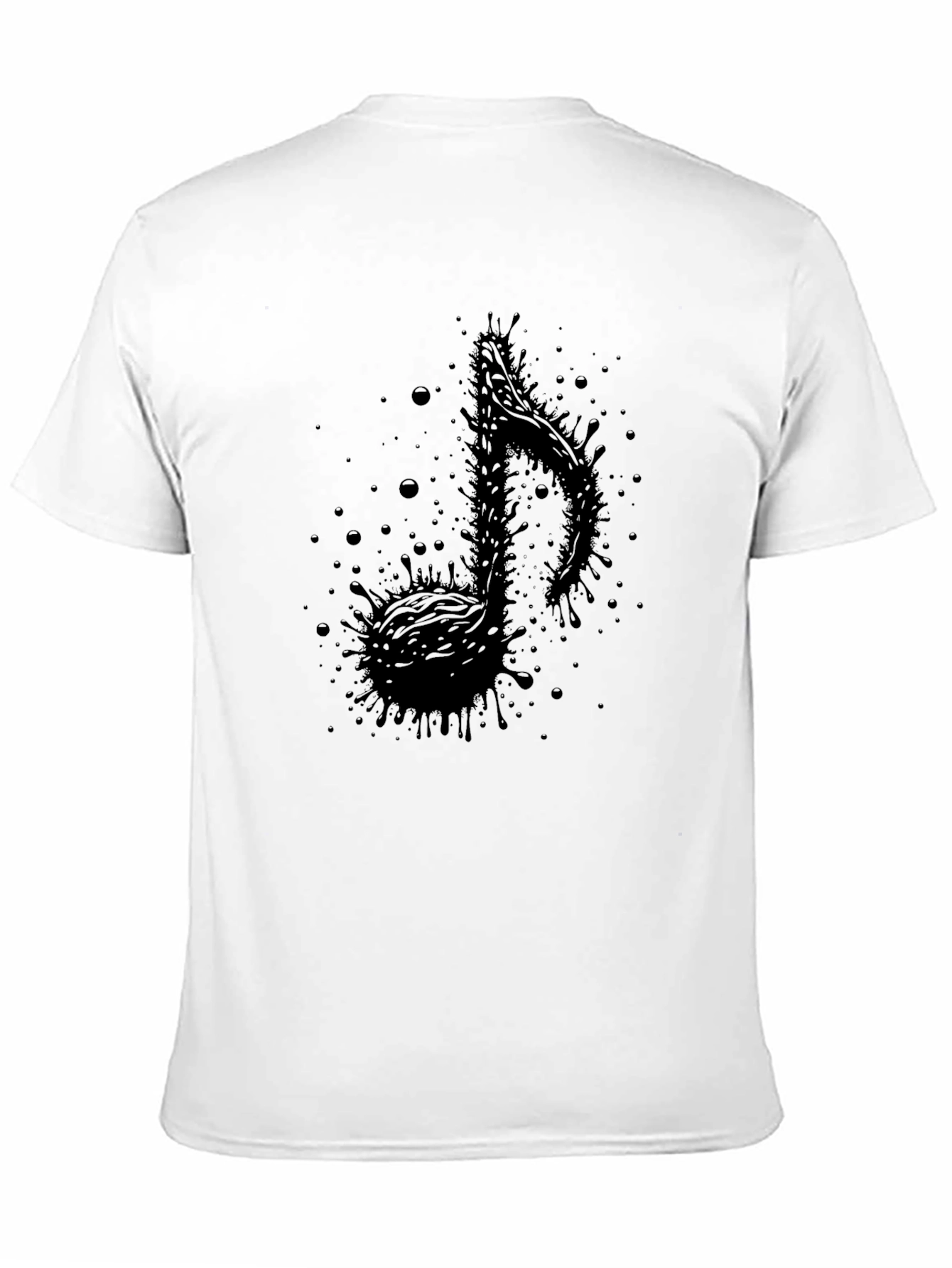 Black Black Music Note Graphic Tee view 11