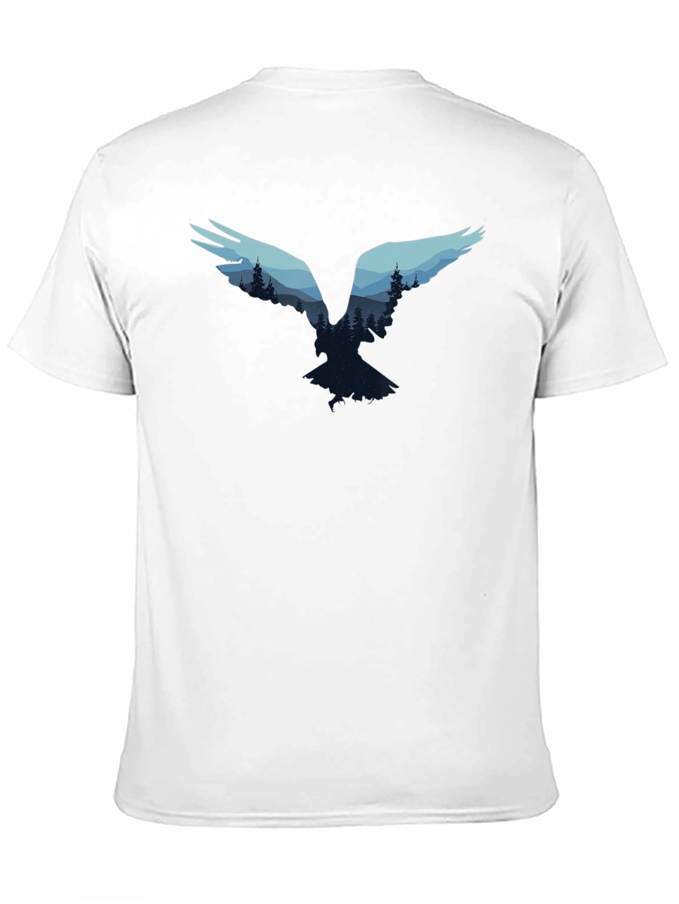 Black Nature Bird Graphic Tee - Black Cotton Blend view 11