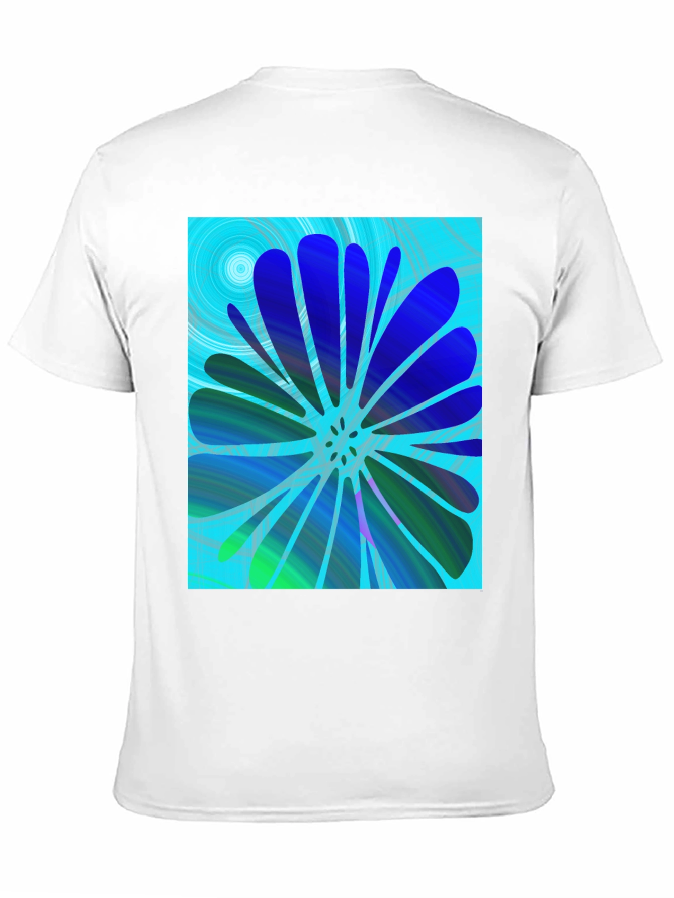 Black Abstract Flower Print T-Shirt view 11